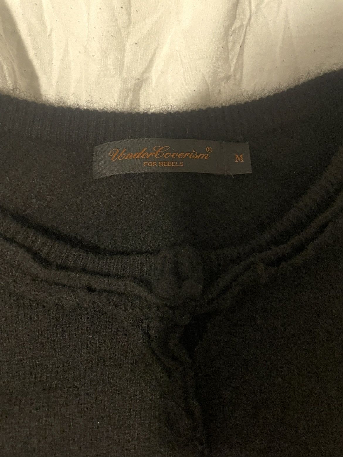 Undercover Undercover AW02 “Witch's Cell Division" Raw Hem Knit Sweater Size US M / EU 48-50 / 2 - 3 Thumbnail