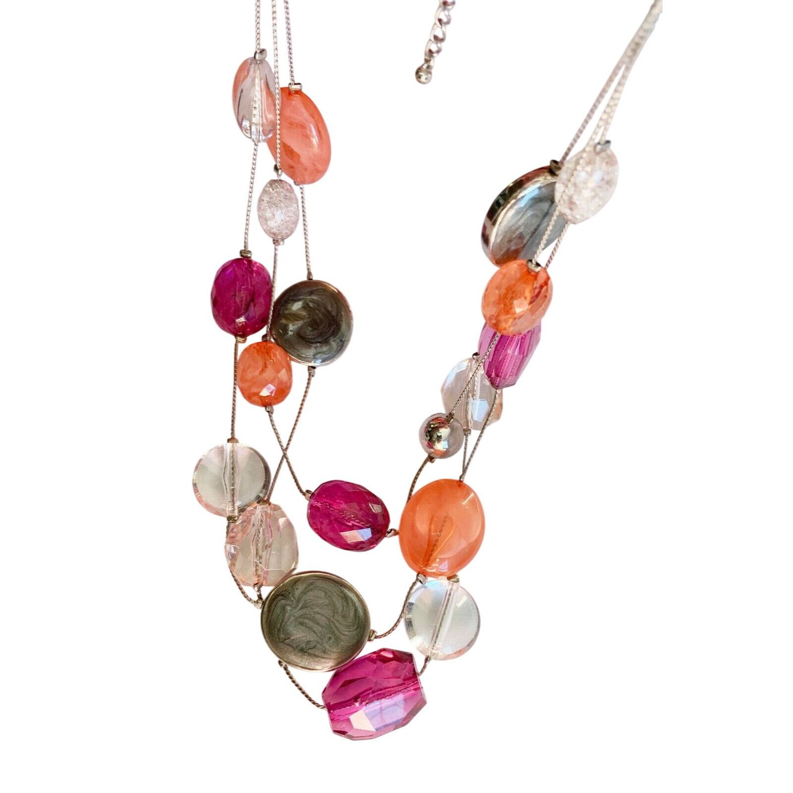 Other Pair of Pink & Coral Colorful Bead Necklaces (17" & 36") for Size ONE SIZE - 6 Thumbnail