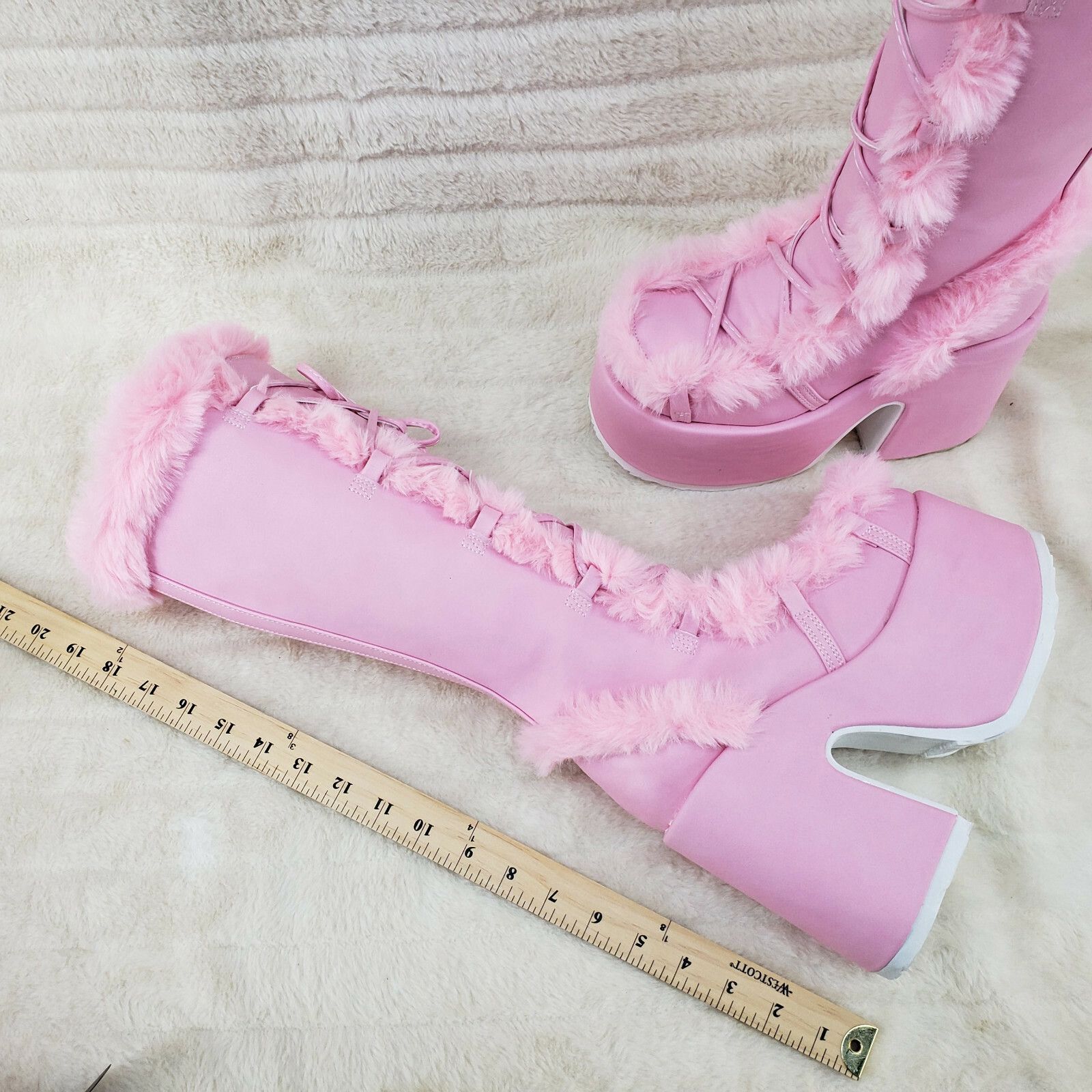 Other Camel 311 Stacked Baby Pink Stomper Platform Pastel Goth Pun Size US 8 / IT 38 - 6 Thumbnail