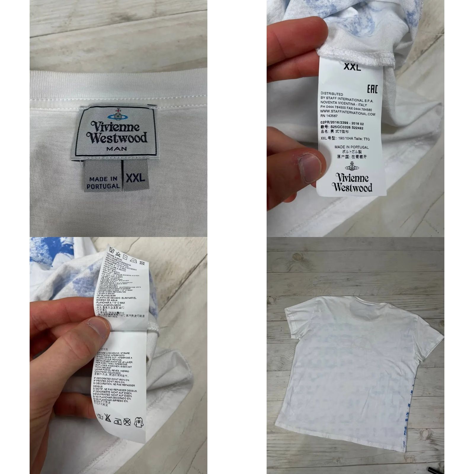 Vivienne Westwood VINTAGE Vivienne Westwood Big Logo Orb T-Shirt Men 2XL White Cotton Logo 90s Concert Mens Size US XXL / EU 58 / 5 - 8 Thumbnail