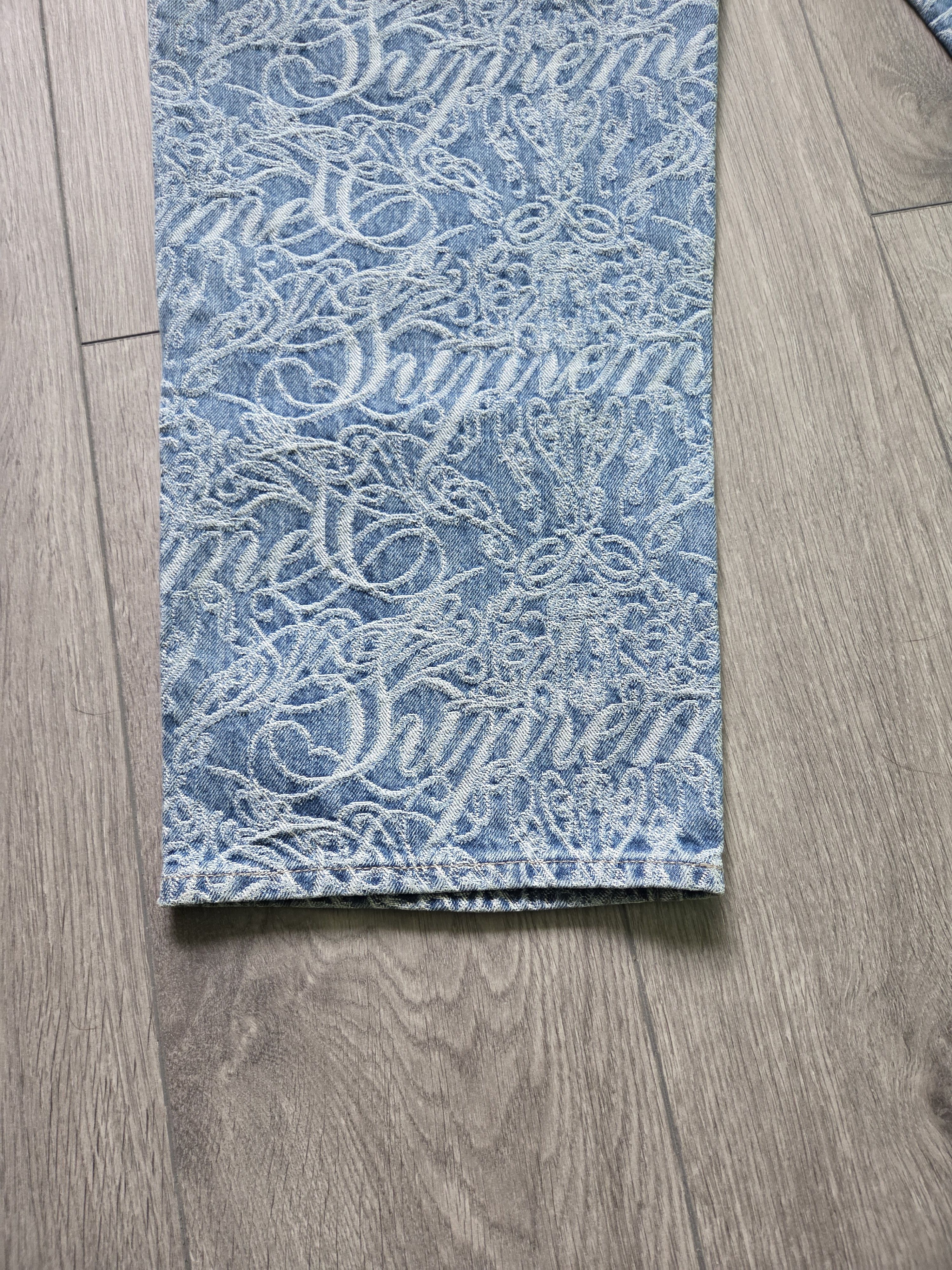 Supreme Supreme FW22 Script Jacquard Double Knee Denim Painter Pant Size US 34 / EU 50 - 7 Thumbnail
