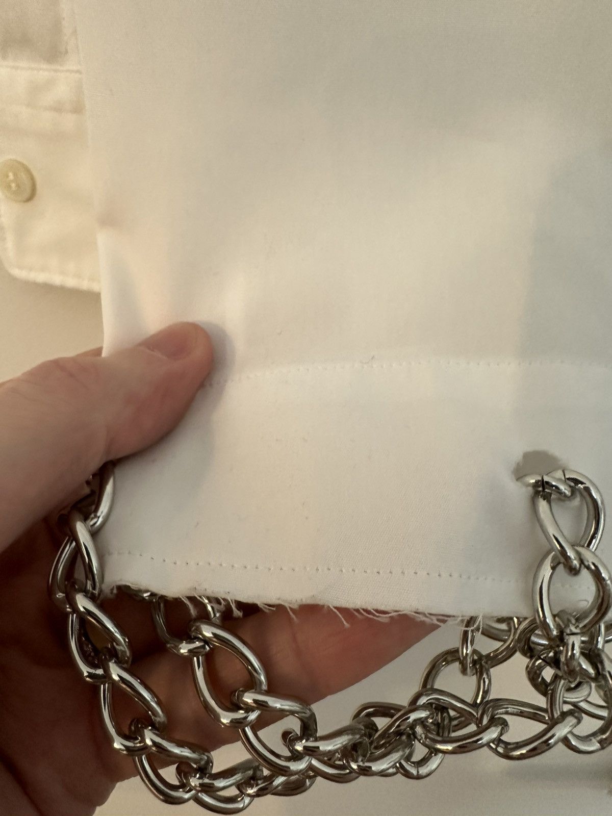 Comme des Garcons Homme Plus Chain Detail Cotton Shirt Size US S / EU 44-46 / 1 - 3 Thumbnail