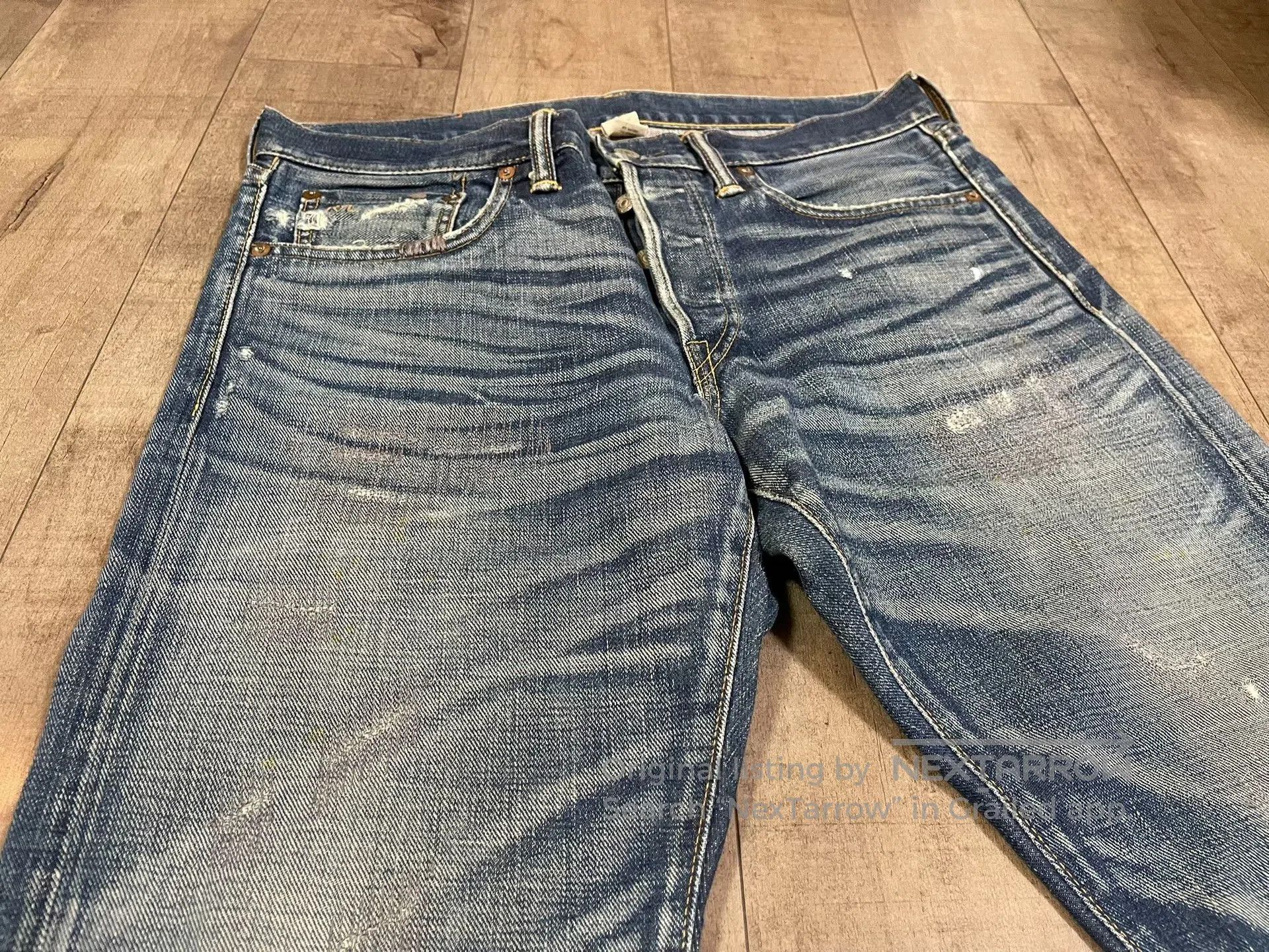 RRL Ralph Lauren RRL Vintage Washed Distressed Denim Jeans. Size US 34 / EU 50 - 2 Thumbnail