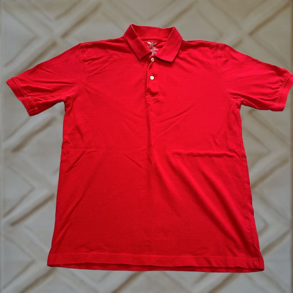Faded Glory VINTAGE Faded Glory Polo Shirt Mens M Red Collared Golf Rugby Cotton Preppy Short Sleeve 42 Chest Classic Mens Size US M / EU 48-50 / 2 - 1 Thumbnail