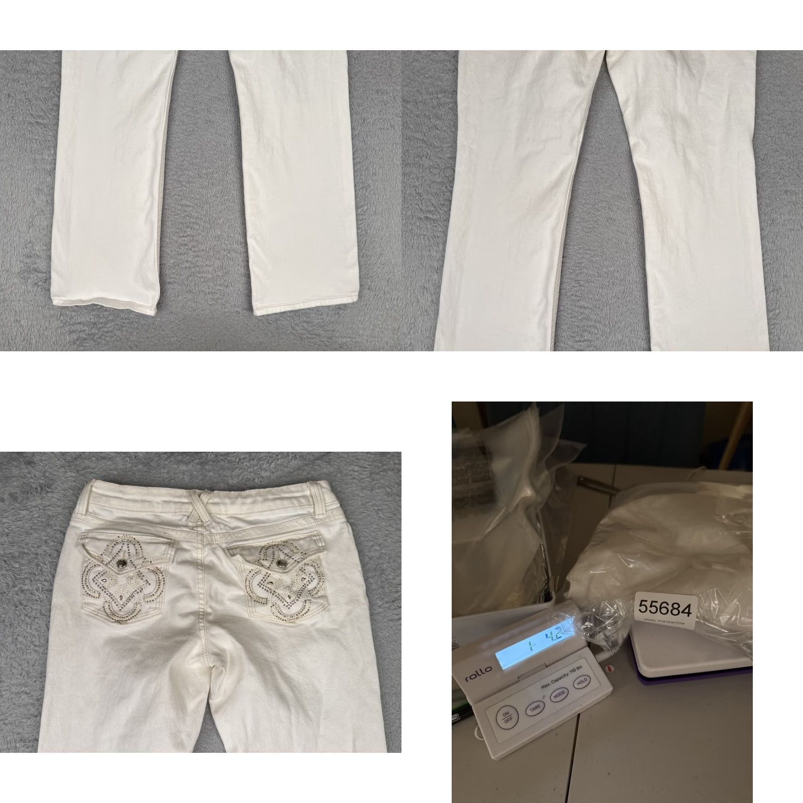 Vintage LEI Jeans Bootcut Juniors 13 Regular White Ashley Low Rise Slim Bootcut 31x31 Women Size 34" / US 12 / IT 48 - 10 Thumbnail