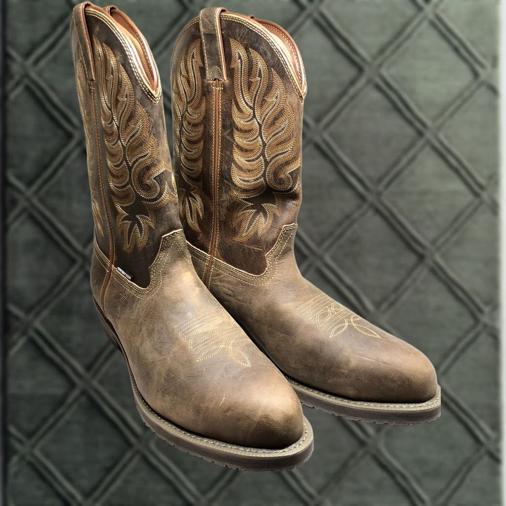 Doublet Double H Garza Mens Work Boots Size 13D Brown Western Waterproof Composite Toe Boot Mens Shoes Work Boots Size US 13 / EU 46 - 1 Thumbnail