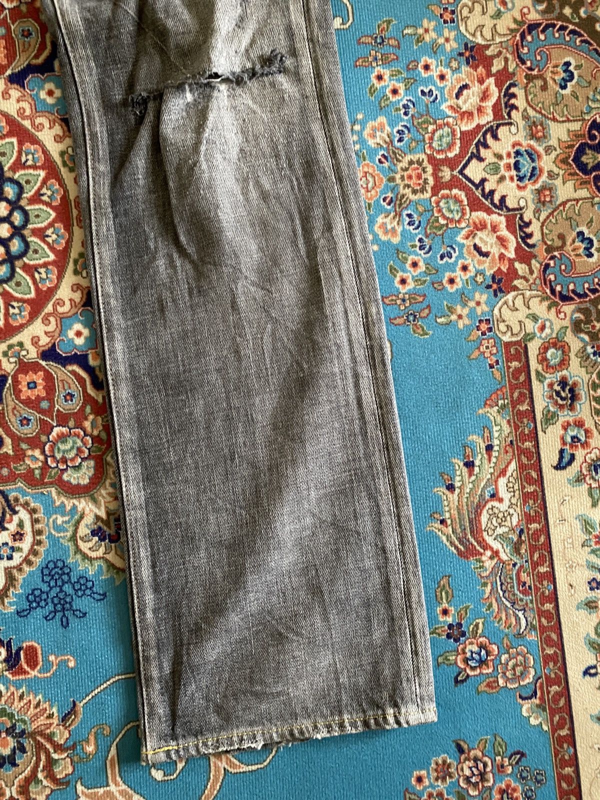 Japanese Brand Japanese Brand Bartack Distressed Denim Size US 31 - 6 Thumbnail