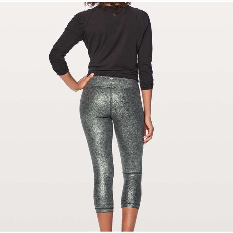 Lululemon Lululemon Wunder Under Crop Hi-Rise 8 Luminosity Foil Print Size 30" / US 8 / IT 44 - 2 Thumbnail