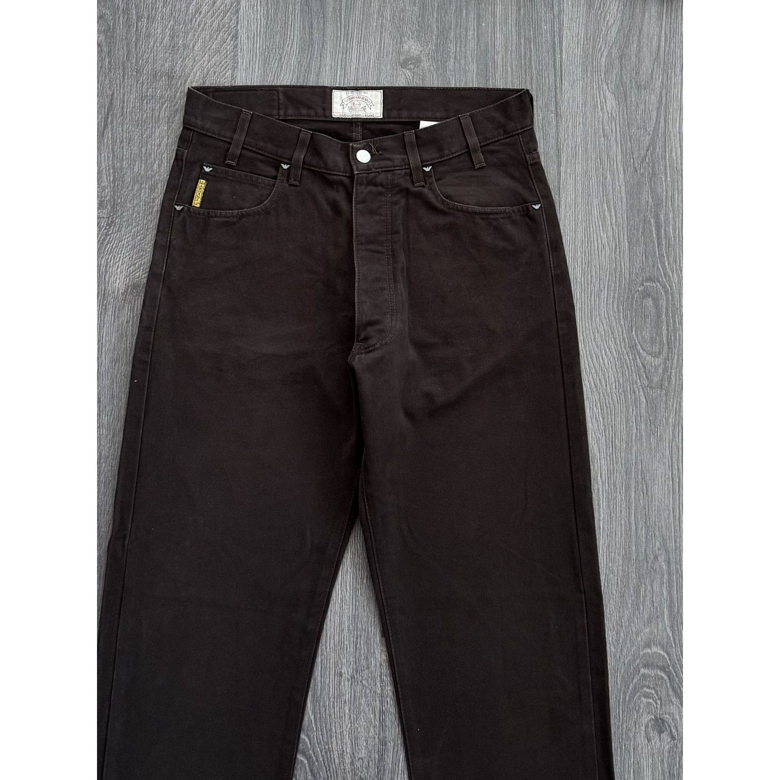Armani Vintage Armani Relaxed Fit Brown Jeans Size US 32 / EU 48 - 2 Thumbnail