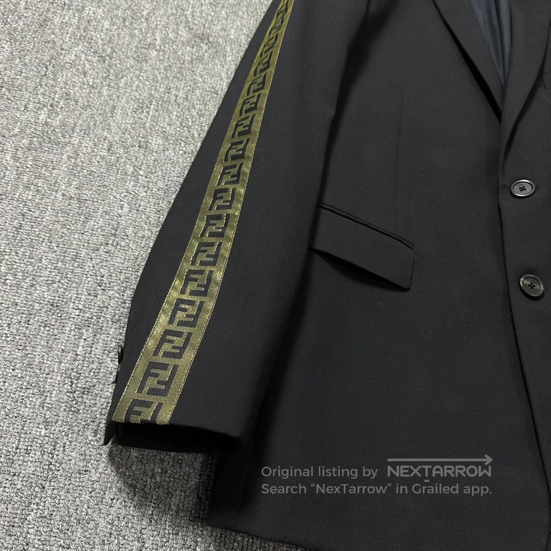 Fendi Fendi FF Logo Arm Stripe Blazer. Size US L / EU 52-54 / 3 - 2 Thumbnail