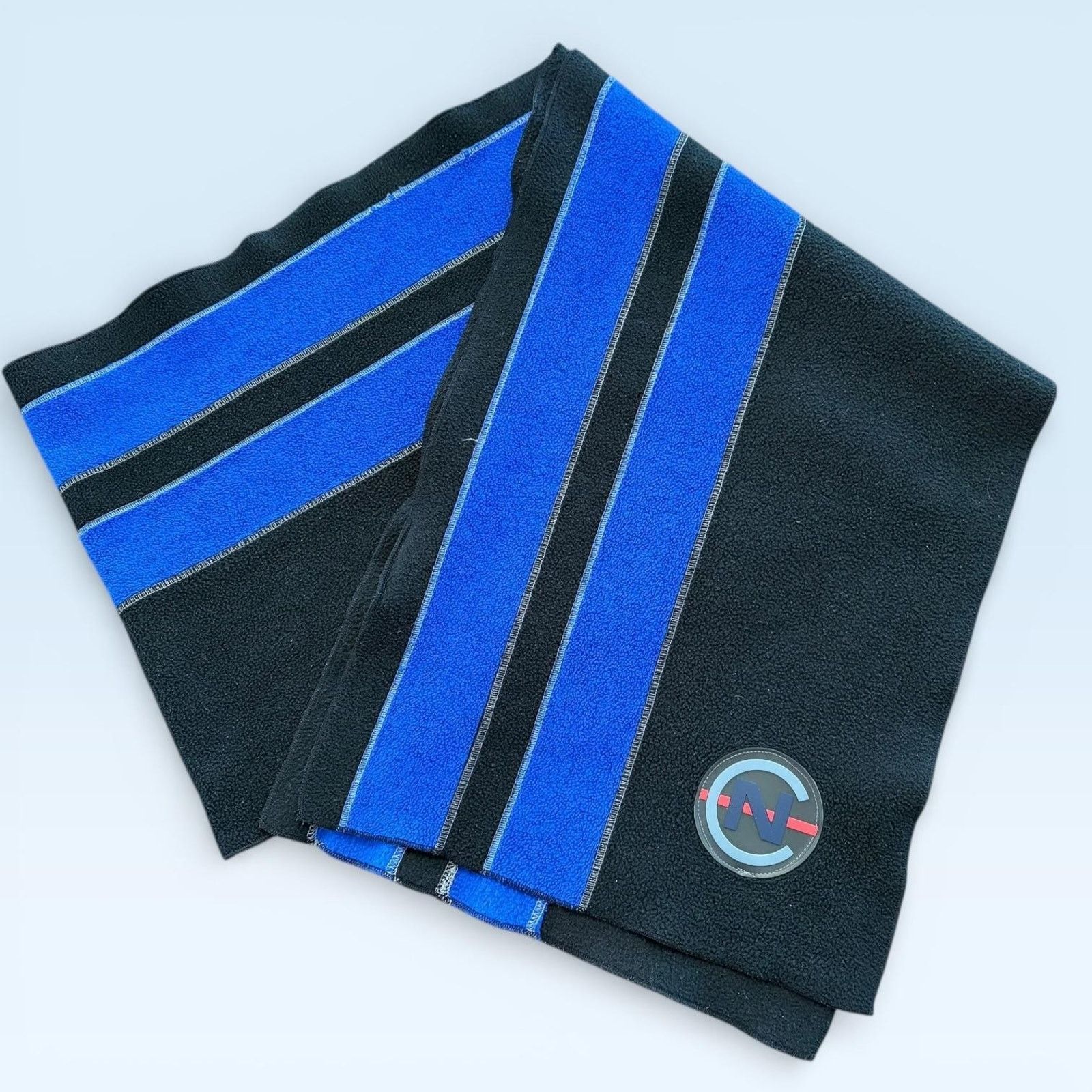 Nautica Nautech Fleece Scarf Mens Stripe Logo Winter Cold Weather Size ONE SIZE - 1 Thumbnail
