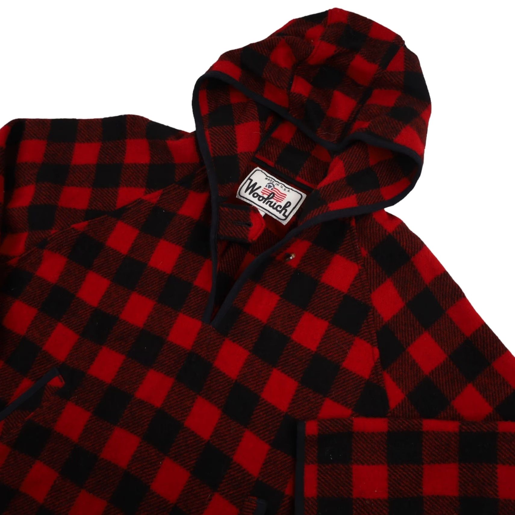 Vintage VINTAGE Woolrich Poncho Hoodie Womens Small Hooded Buffalo Plaid 100% Wool Red S Womens Size S / US 4 / IT 40 - 2 Thumbnail