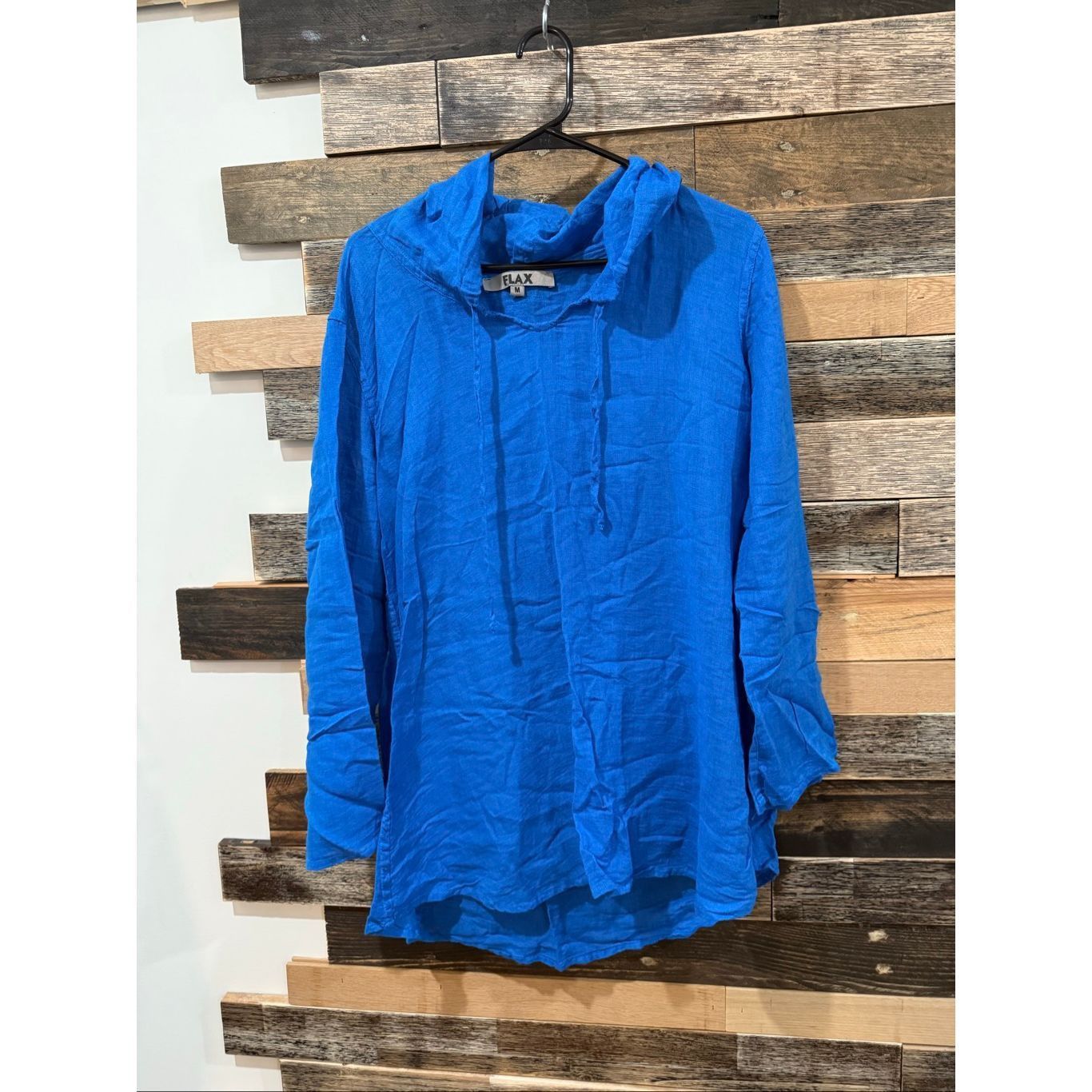FLAX Flax NWOT linen/cotton lightweight hoodie top lagenlook boho Size M / US 6-8 / IT 42-44 - 2 Thumbnail