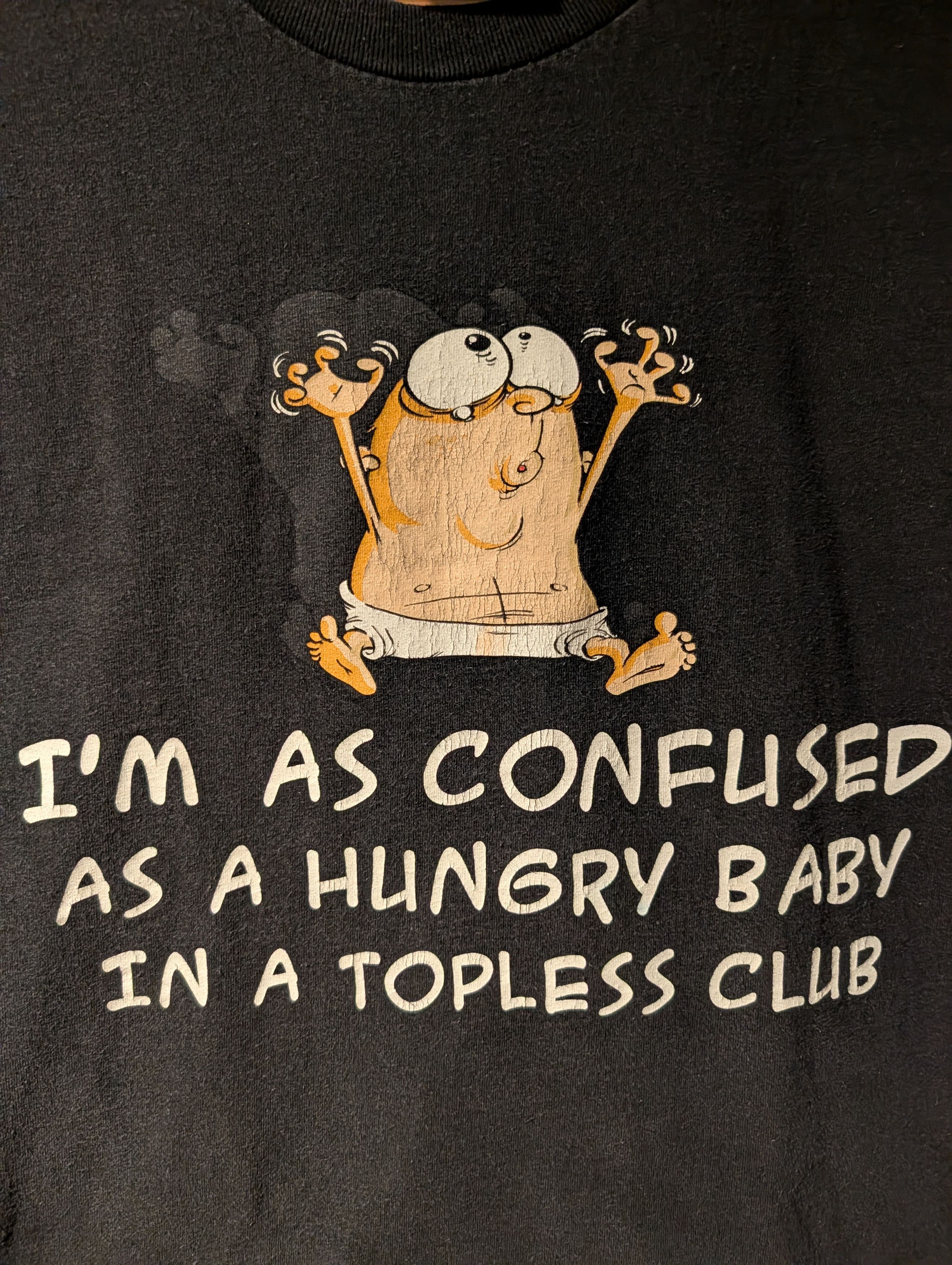 Arts & Science Vintage Funny Graphic T-Shirt Confused As A Hungry Baby Size US XL / EU 56 / 4 - 2 Thumbnail