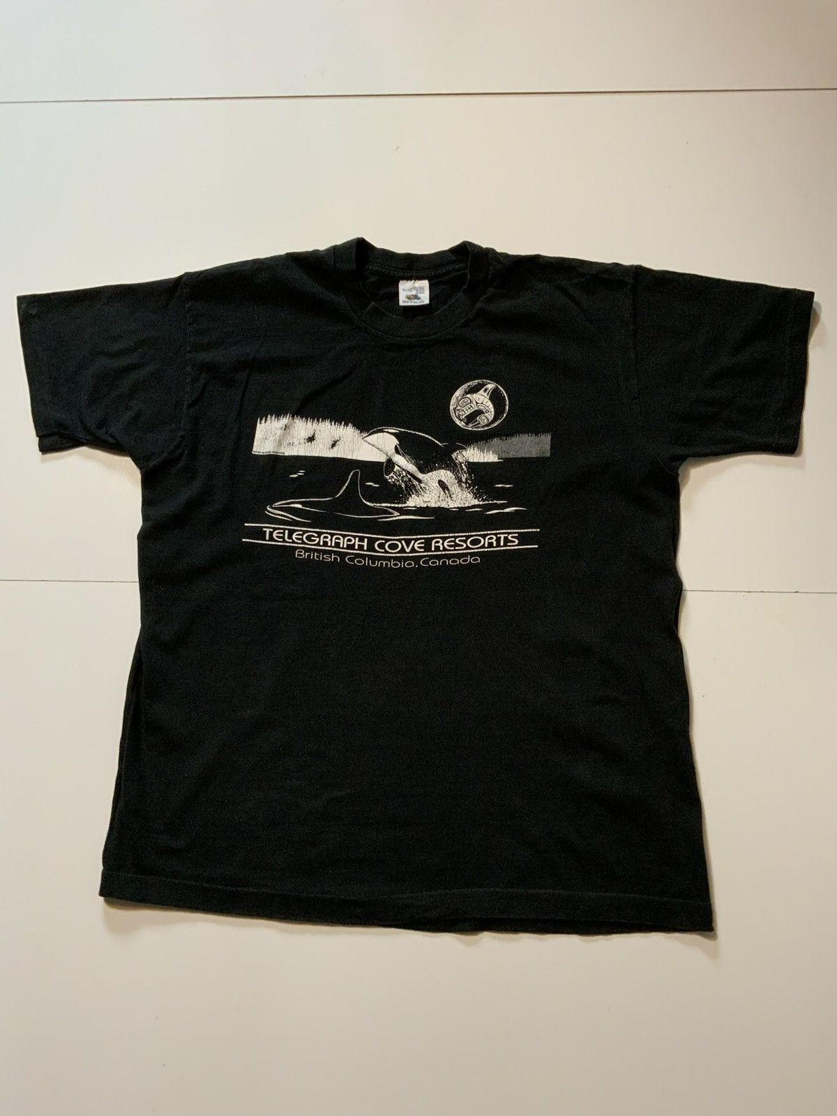 Fruit Of The Loom × Vintage VTG Telegraph Cove Whales British Columbia Canada T-Shirt Size US XL / EU 56 / 4 - 2 Thumbnail