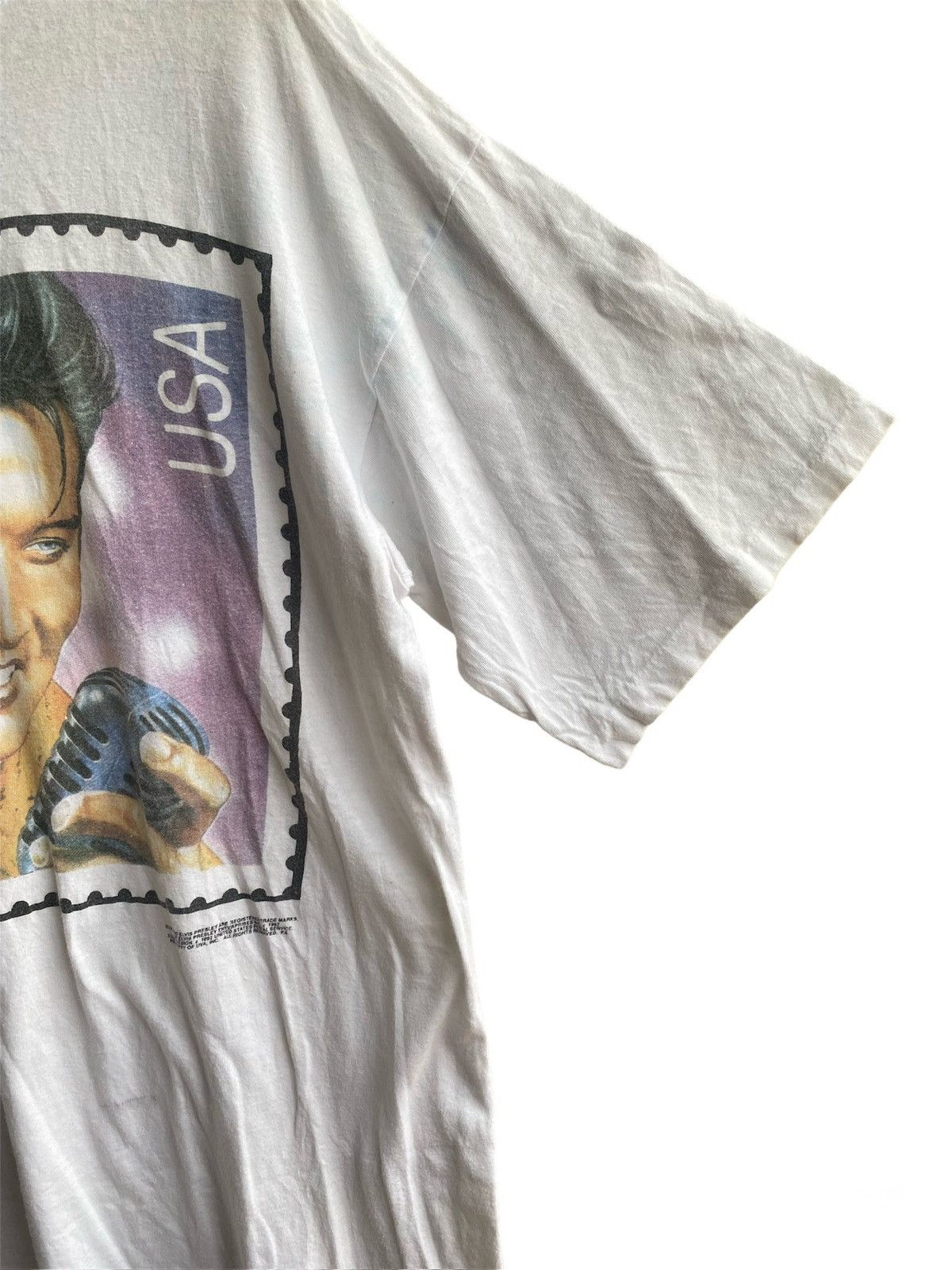 Band Tees × Vintage Vintage 90s Elvis Presley tee Size US L / EU 52-54 / 3 - 4 Thumbnail