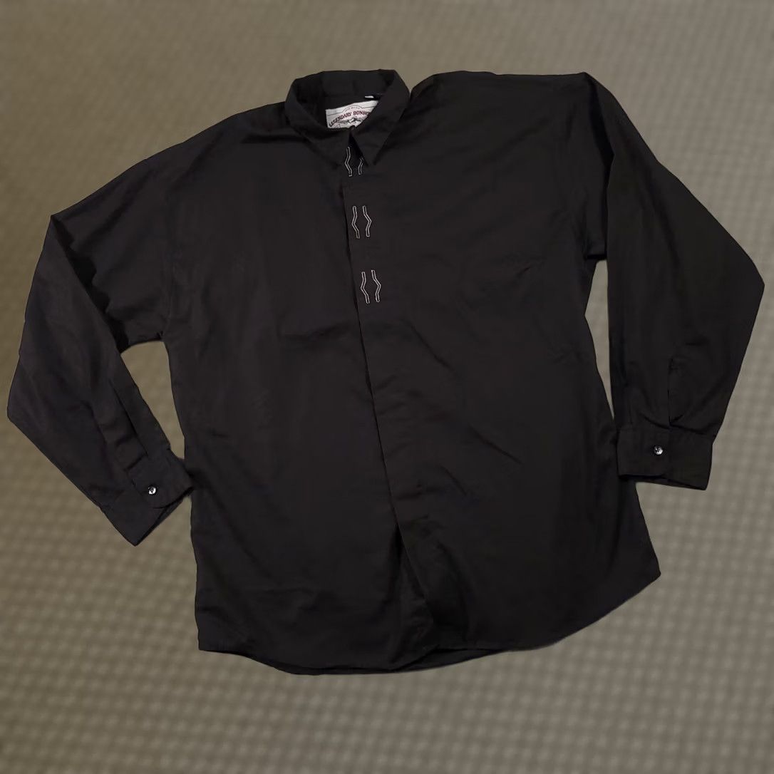 Vintage VINTAGE Bonhomme Button-Up Shirt Mens Medium Black Western Made In USA Shirt Size US M / EU 48-50 / 2 - 1 Thumbnail