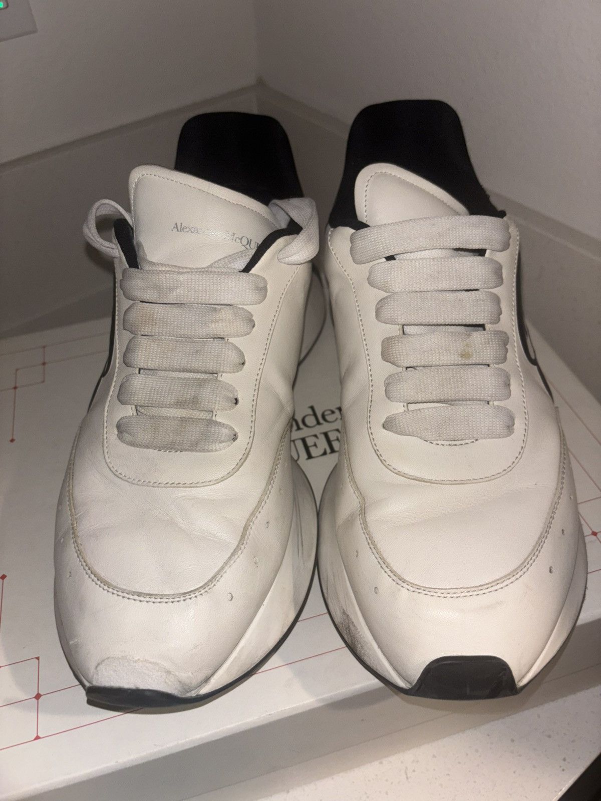 Alexander McQueen Alexander McQueen B&W Sneakers Size US 10.5 / EU 43-44 - 9 Thumbnail