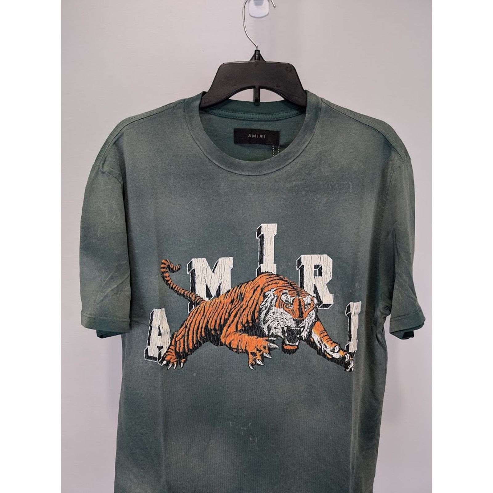Amiri o1rshd1 Q:2 / Vintage Tiger Tee T-shirt in Green Size US S / EU 44-46 / 1 - 6 Thumbnail