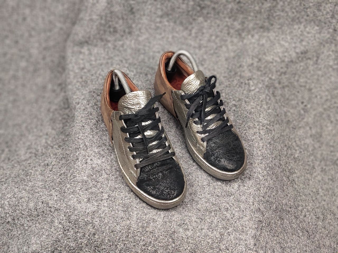 A.S.98 A.S.98 Airstep Design leather silver Low Lace Up Sneakers Size US 6 / IT 36 - 4 Thumbnail