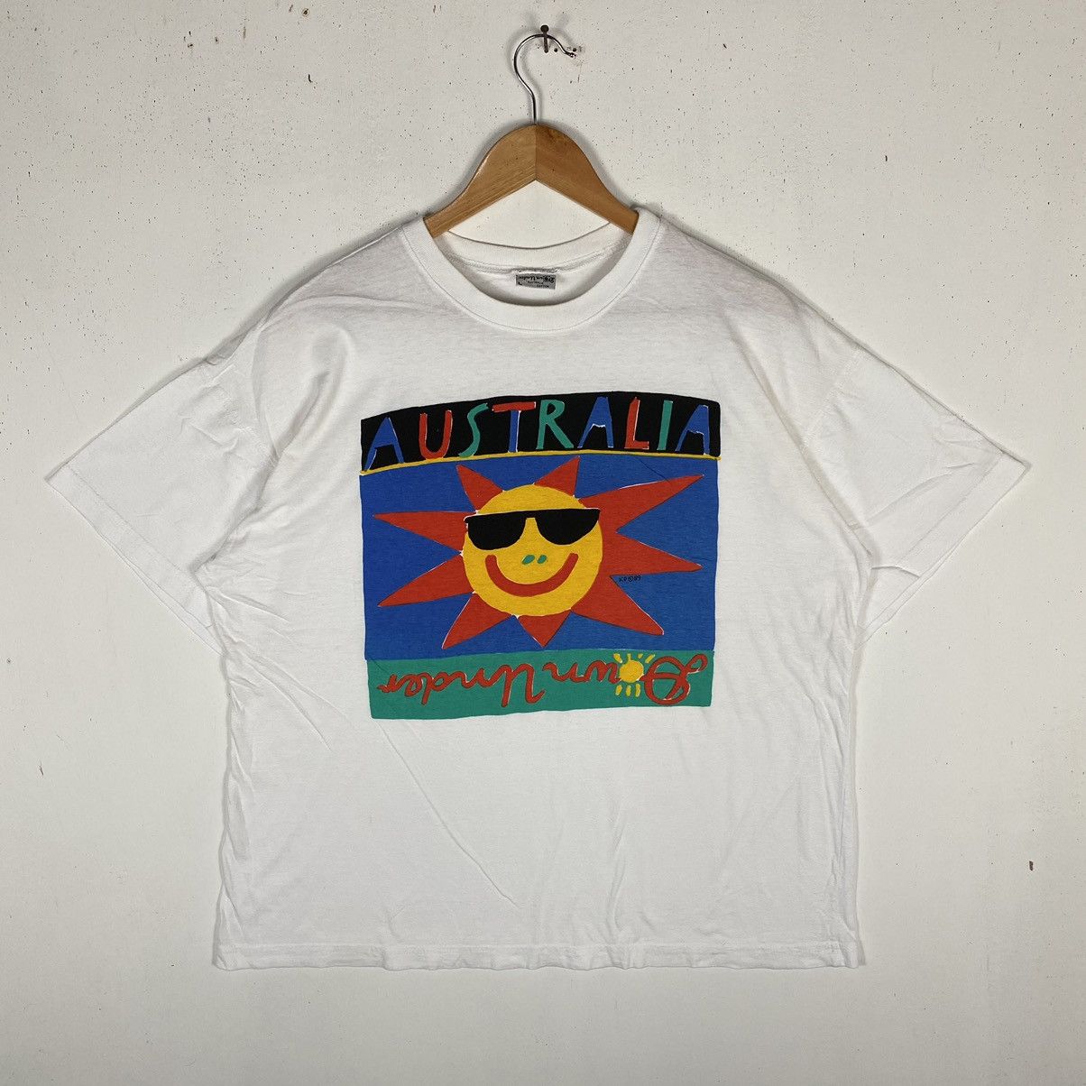 Vintage Vintage 89' DONE UNDER Australia Sun Art By Ken Done Tee Size US L / EU 52-54 / 3 - 2 Thumbnail