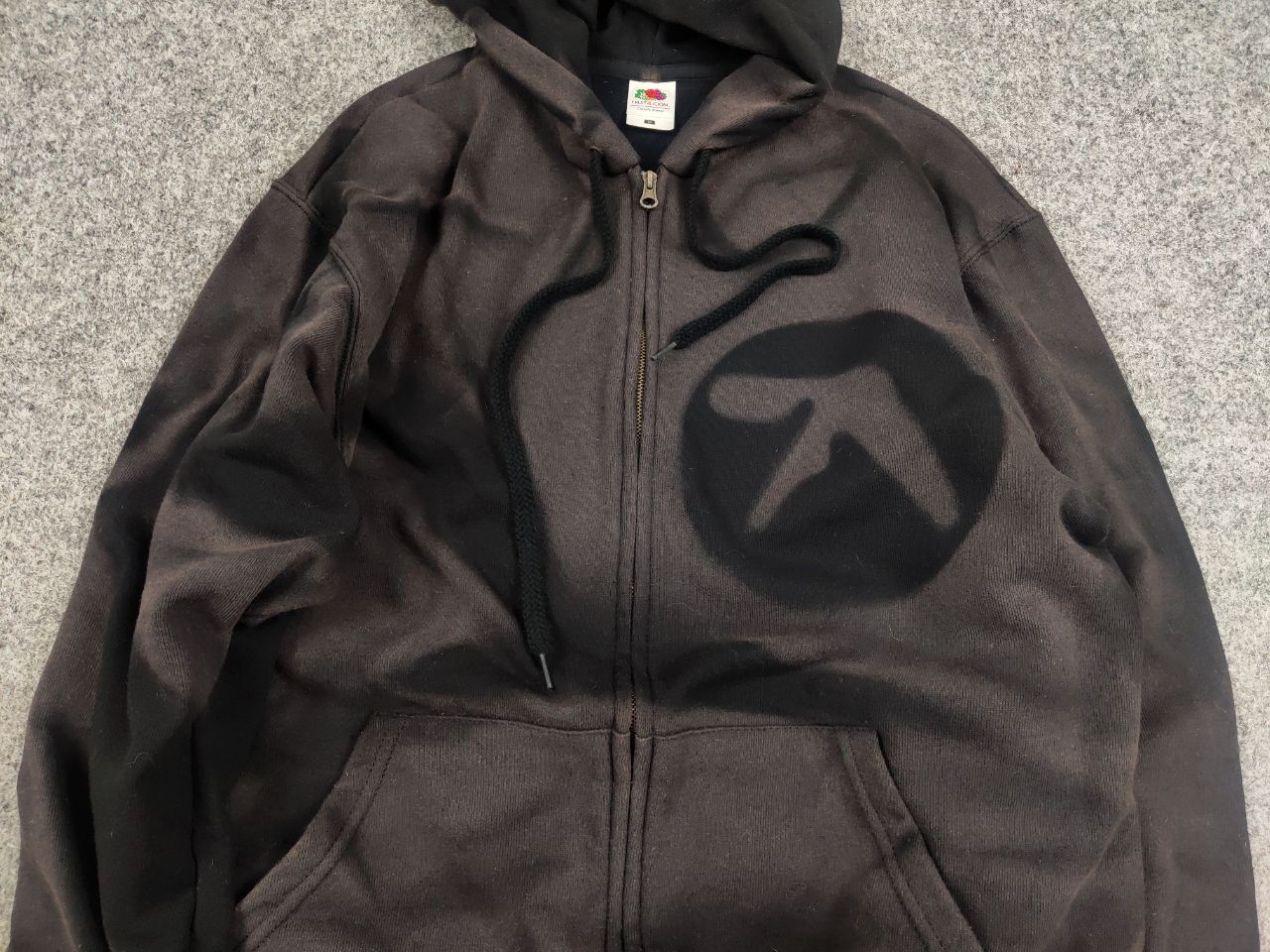 Apex One Vintage 90's Aphex Twin Logo Sun Faded Boxy Blank Zip Hoodie Size US M / EU 48-50 / 2 - 10 Thumbnail