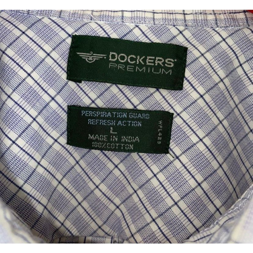 Dockers Dockers L premium 100% cotton perspiration guard checkerd bu Size US L / EU 52-54 / 3 - 6 Thumbnail