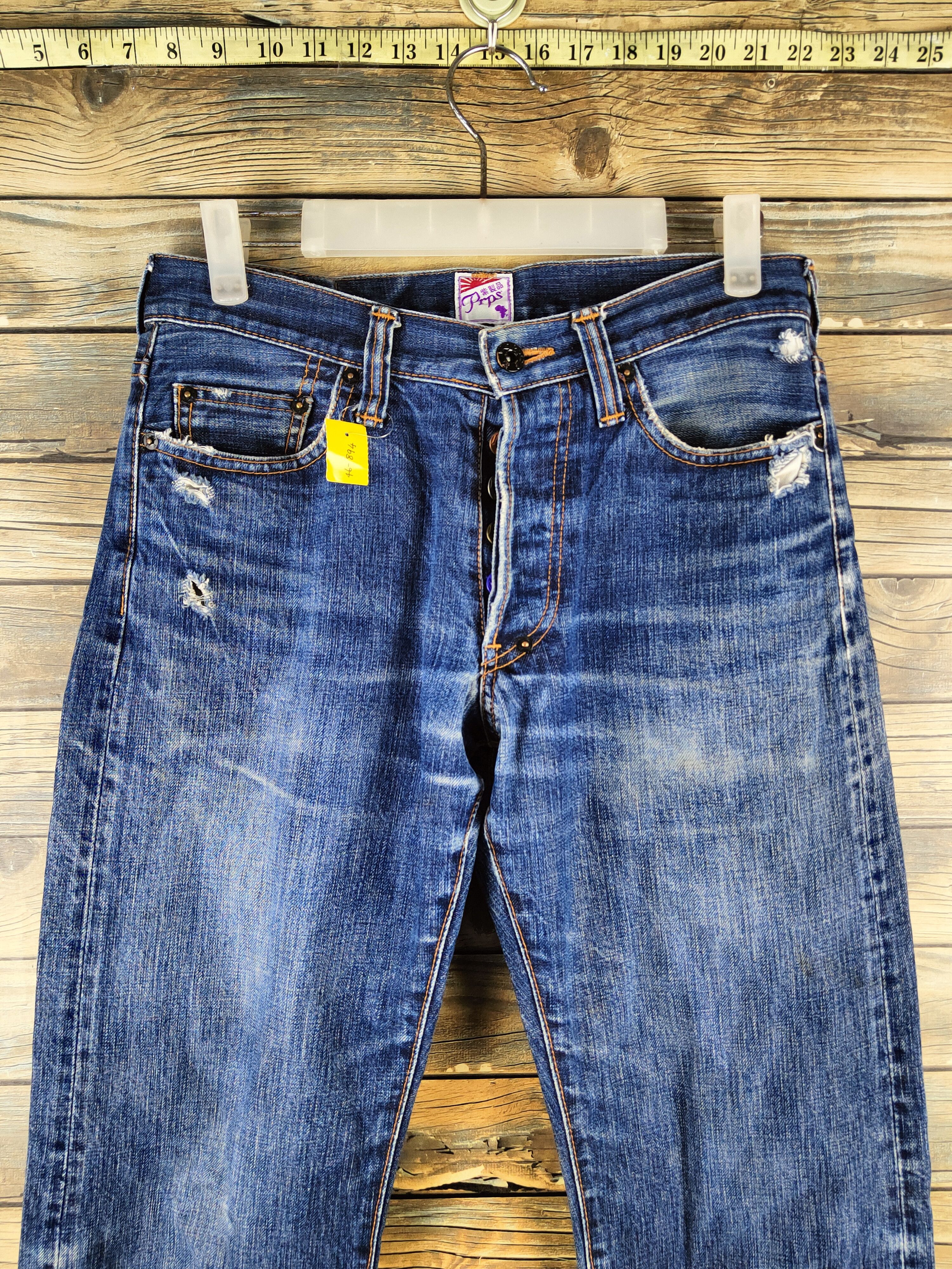 Prps DL Prps japan faded Blue Distressed Ripped denim #46-894 Size US 30 / EU 46 - 2 Thumbnail