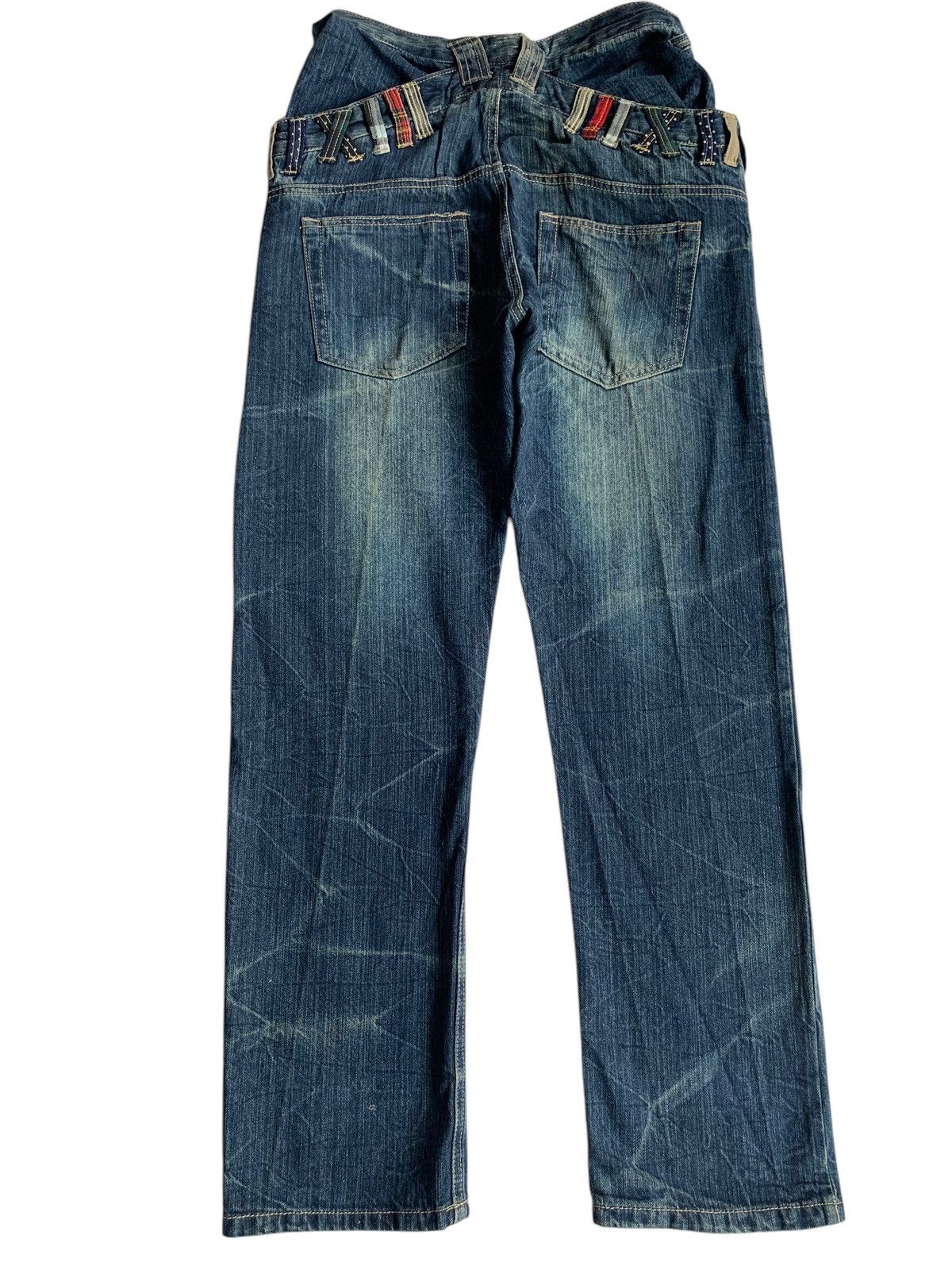 If Six Was Nine DOUBLE WAIST JAPANESE UNKNOWN PUNK STYLE RUSTY DENIM🎌☠️ Size US 30 / EU 46 - 3 Thumbnail