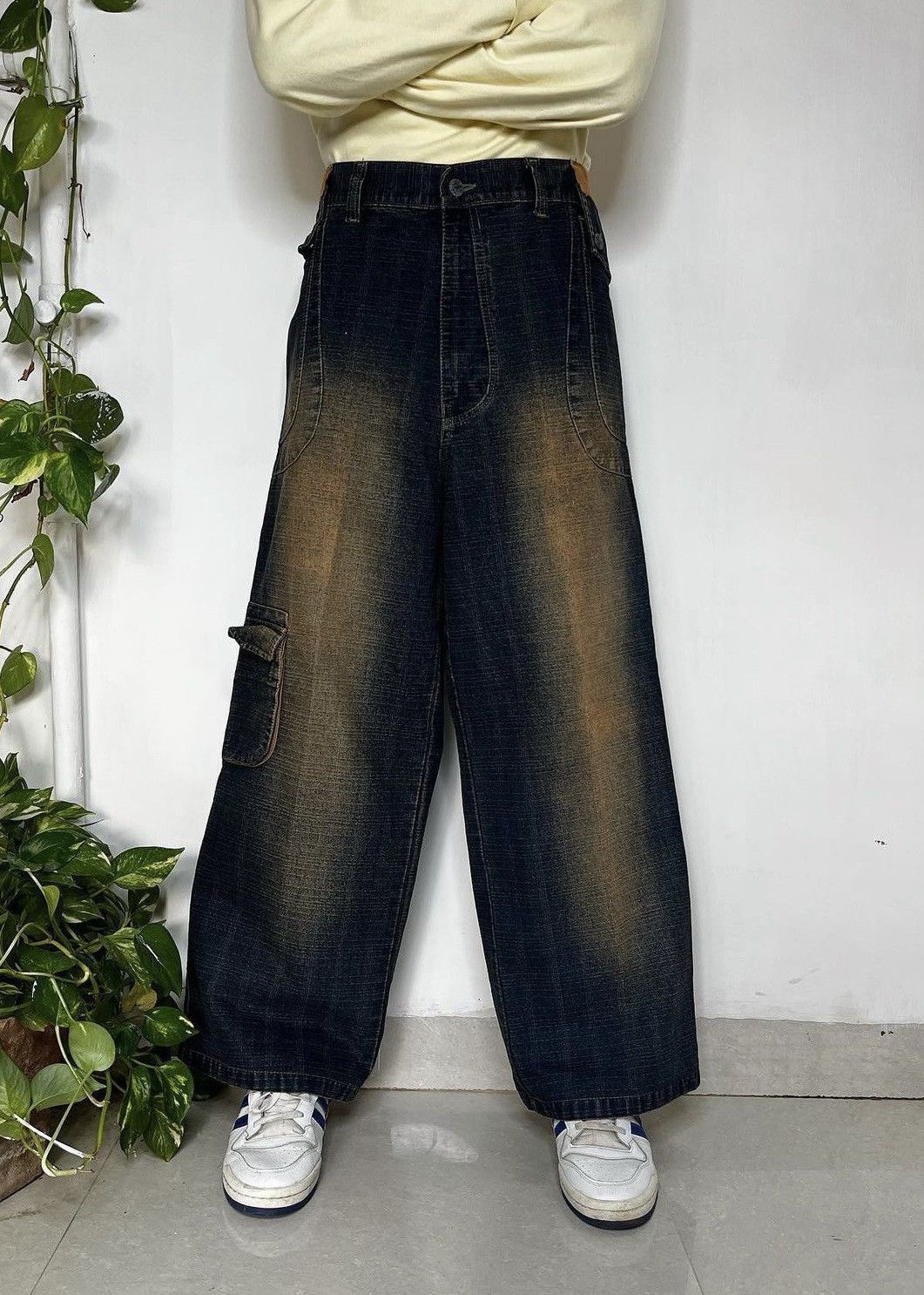 JNCO Y2K Japanese brand JNCO inspired wide-leg jeans. Size US 34 / EU 50 - 3 Thumbnail