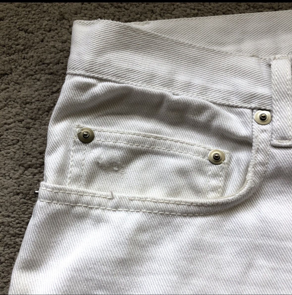 Dior Dior Homme White Raw Hem Denim Jeans Size US 32 / EU 48 - 8 Thumbnail