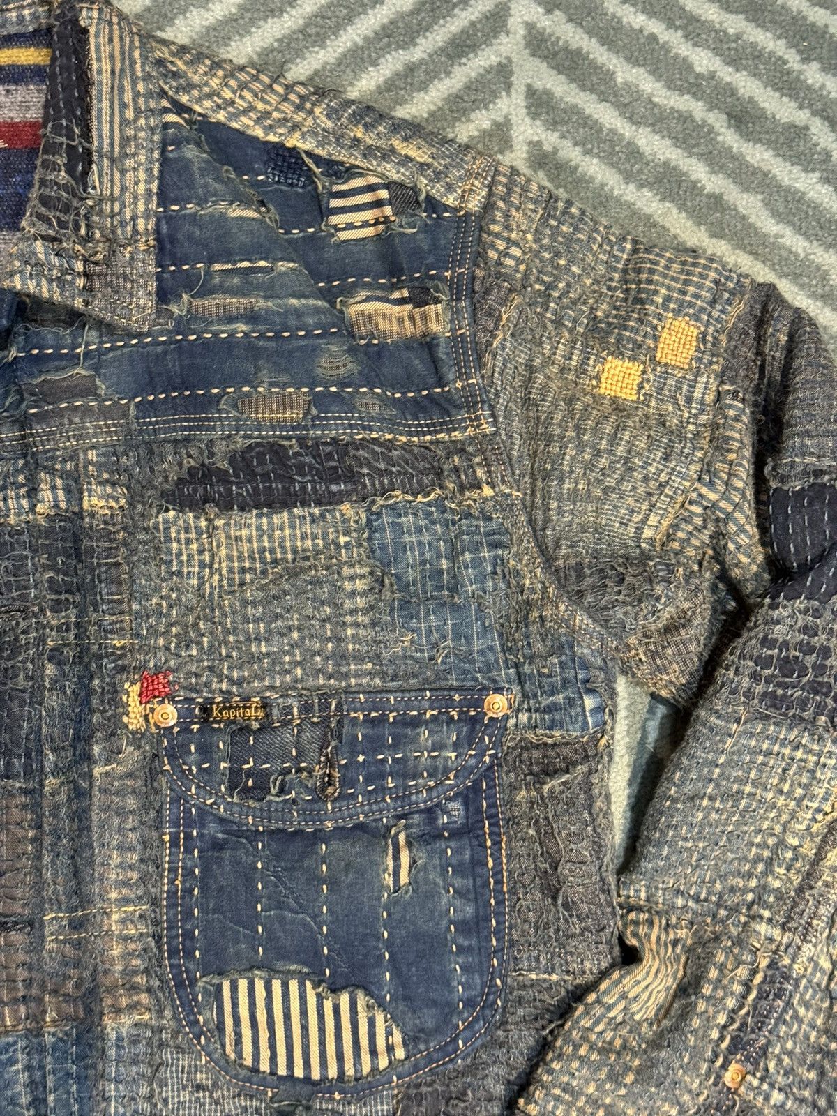 Kapital × Kapital Kountry Kapital Kountry Boro 1st Jacket denim wool lining 1 version Size US XL / EU 56 / 4 - 7 Thumbnail