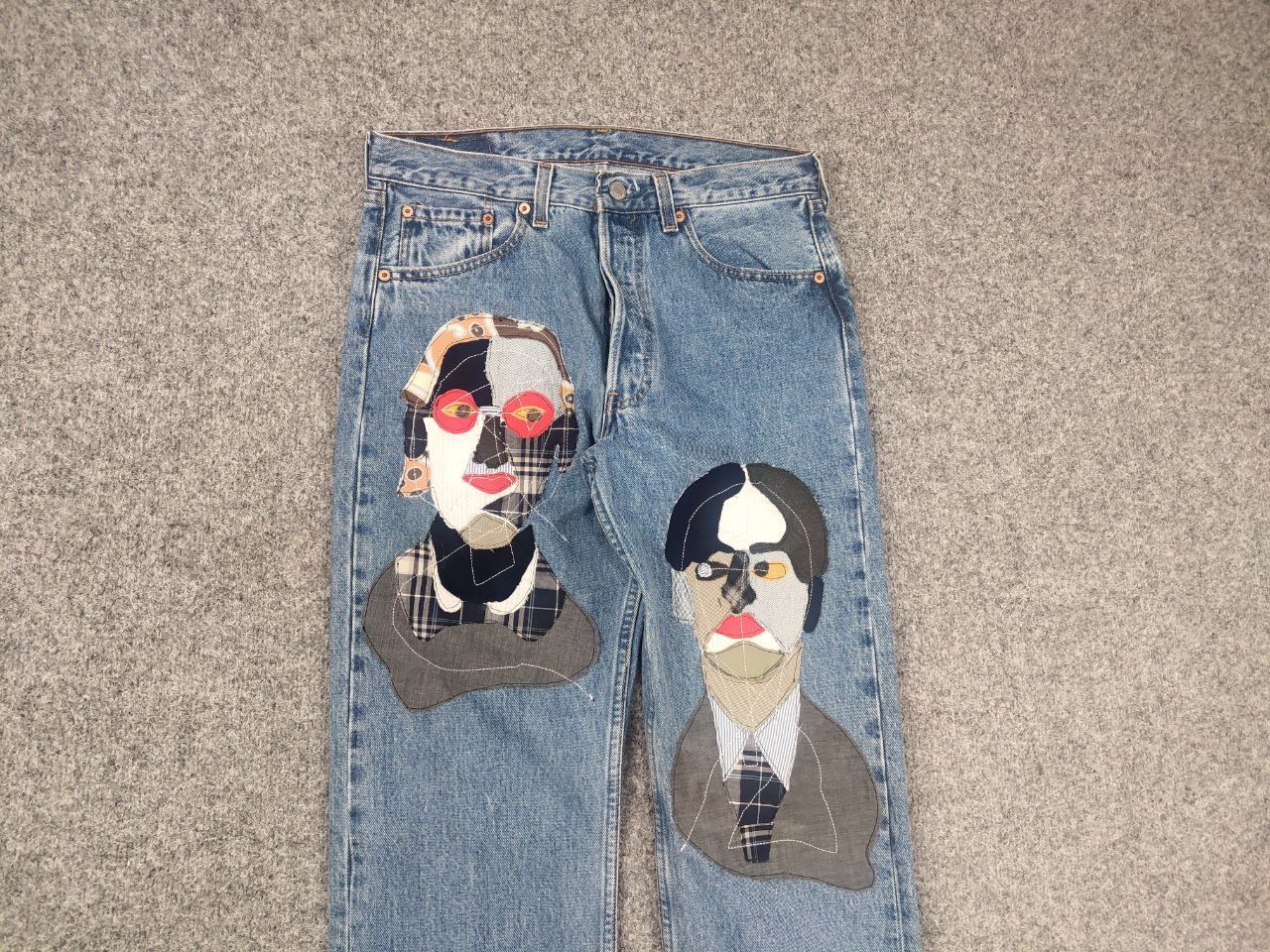 Levi's Vintage 90's Levi’s 501 Sashiko Logo Jeans junya watanabe Size US 32 / EU 48 - 4 Thumbnail