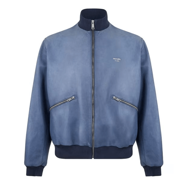 Prada Bomber-Style Leather Jacket Size US L / EU 52-54 / 3 - 1 Thumbnail