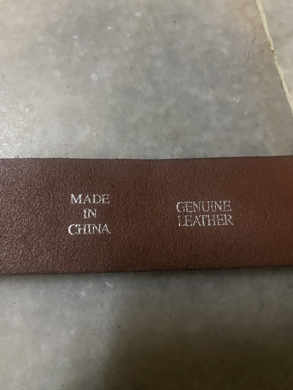 Genuine Leather Brown Leather Belt with Studs Size ONE SIZE - 7 Thumbnail