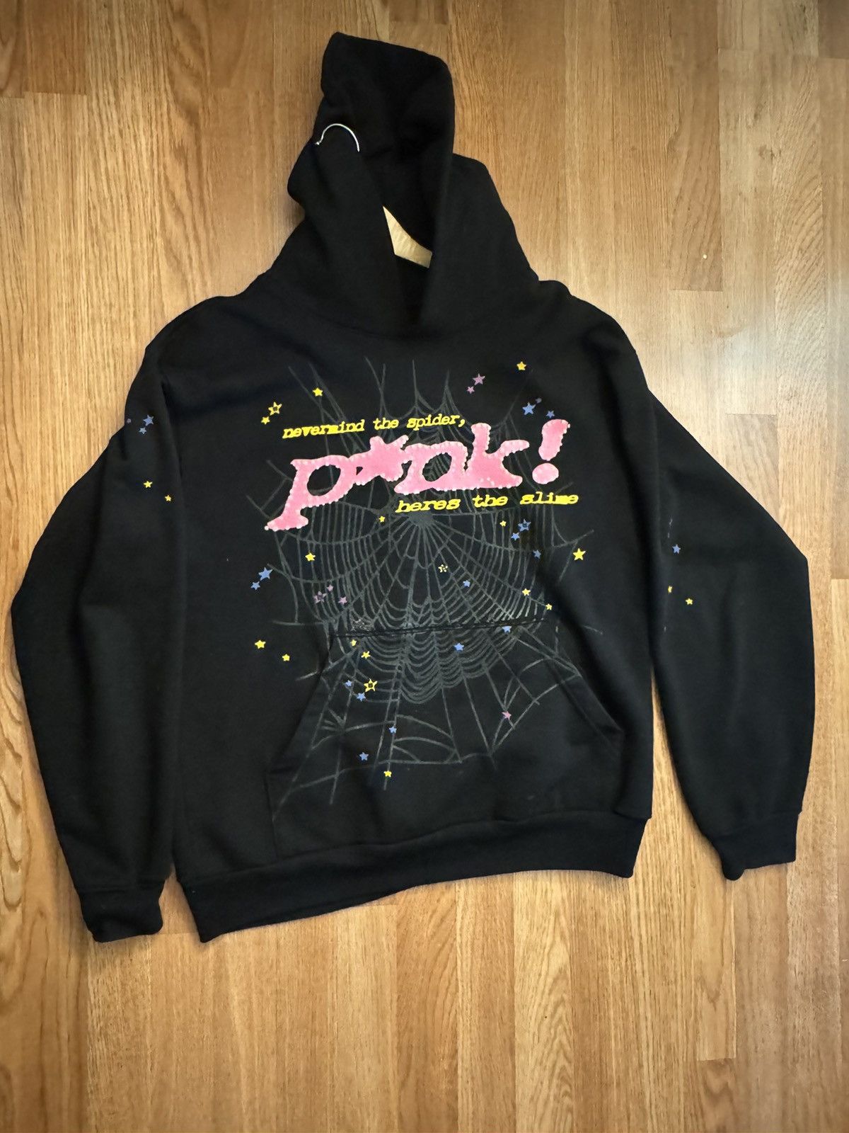 Young good Thug Sp5Der Worldwide Pink Black Hoodie