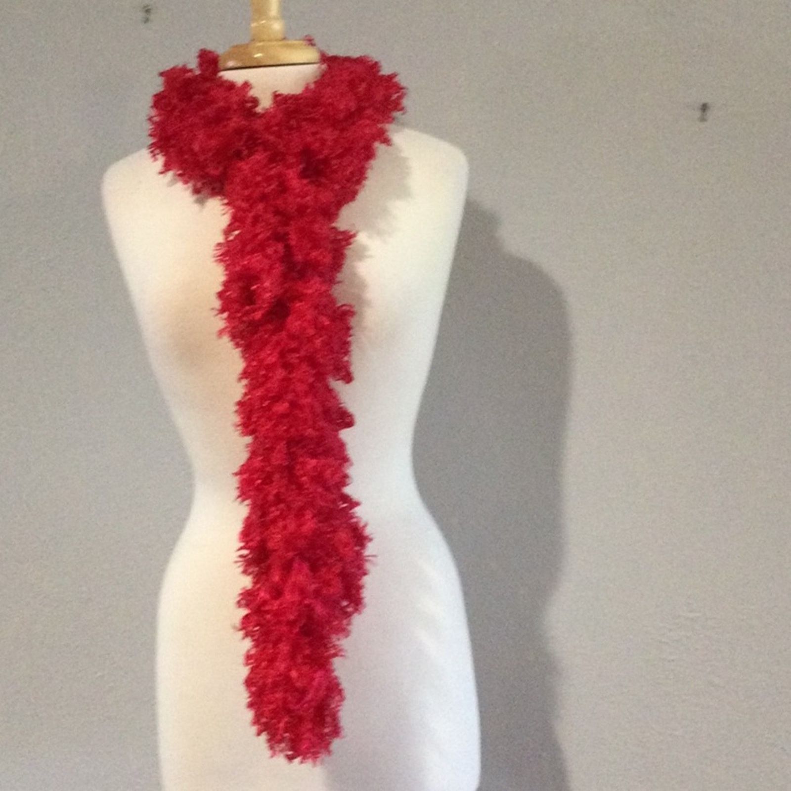 Other Hot Pink Fuzzy Cozy Scarf 100% Polyester 62" by 4" Size ONE SIZE - 4 Thumbnail