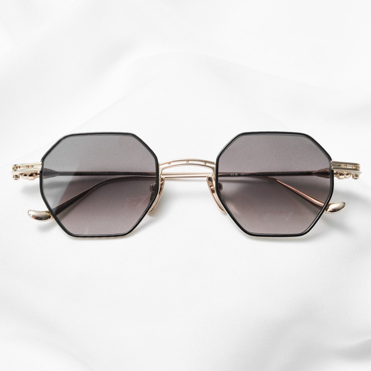 Chrome Hearts CHROME HEARTS EVACULATION MATTE BLACK/GOLD PLATED SUNGLASSES Size ONE SIZE - 6 Thumbnail
