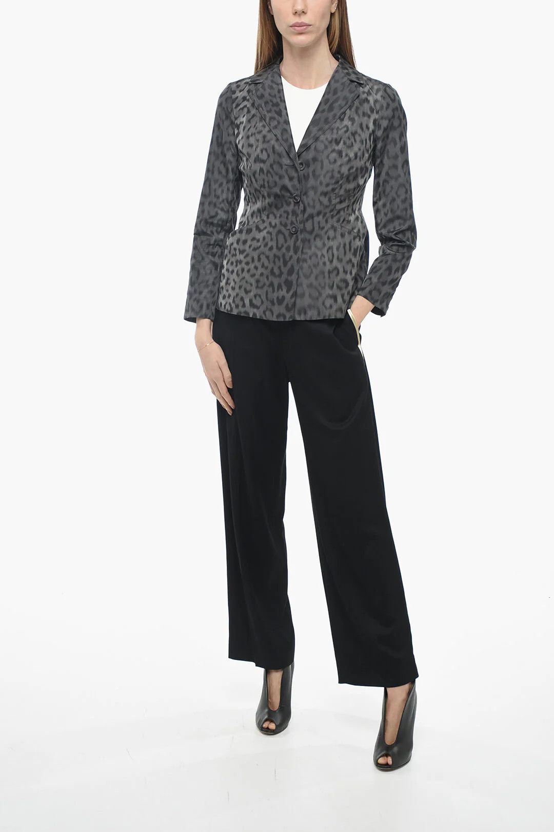 Dior o1mm0326 Unlined Silk Blazer in Grey Size M / US 6-8 / IT 42-44 - 4 Thumbnail