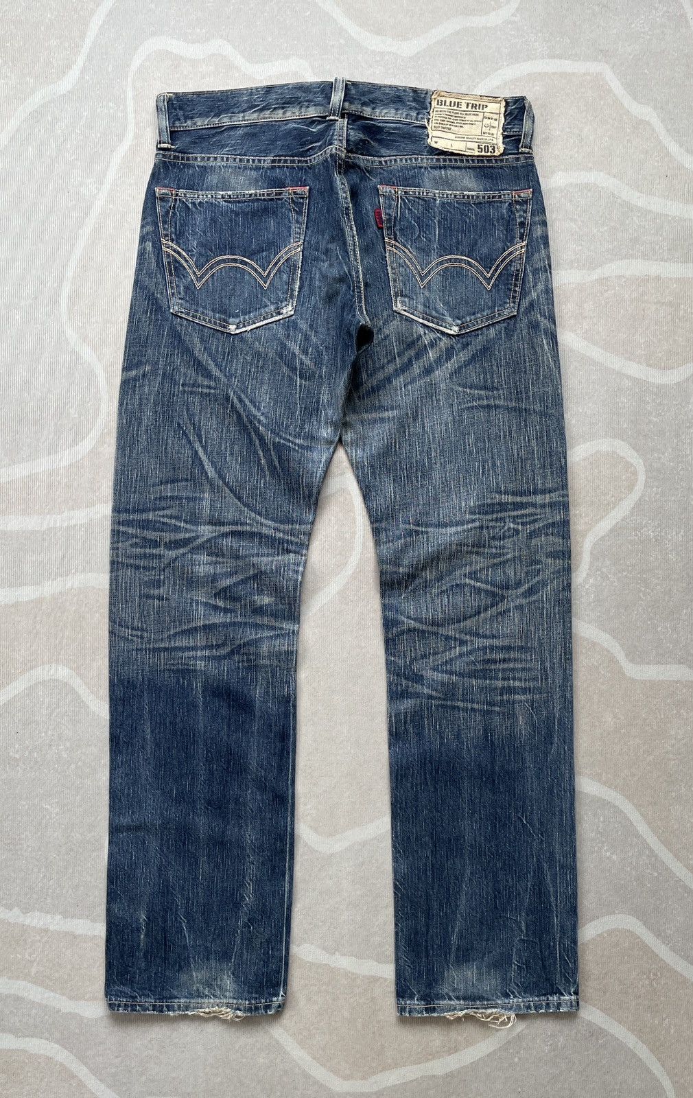 Edwin × Japanese Brand Edwin 503 Blue Trip Jeans (P79) Size US 36 / EU 52 - 2 Thumbnail