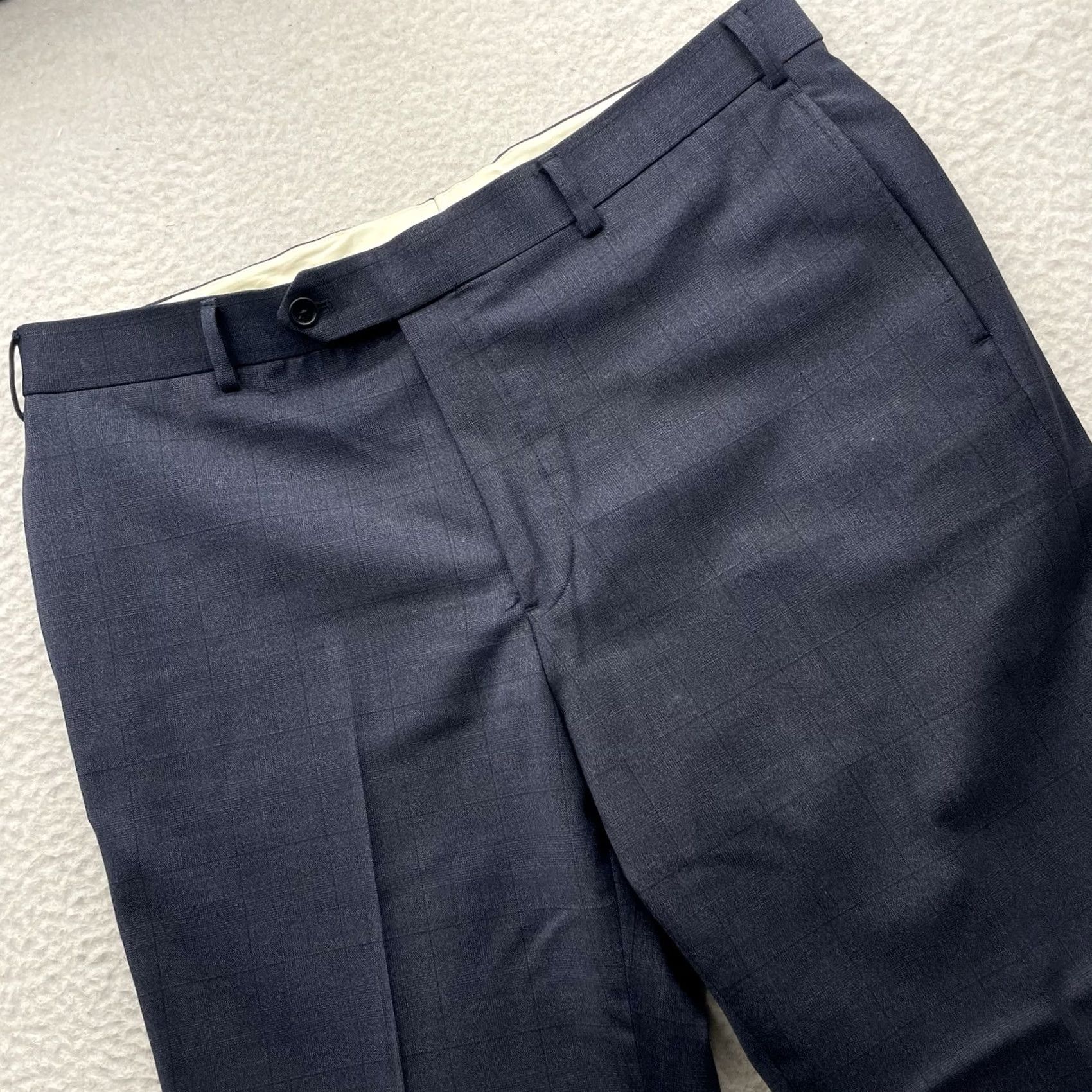 Brooks Brothers Brooks Brothers Regent Pants Mens 38x30 Navy Blue Glen Plaid Dress Pants Size US 38 / EU 54 - 2 Thumbnail