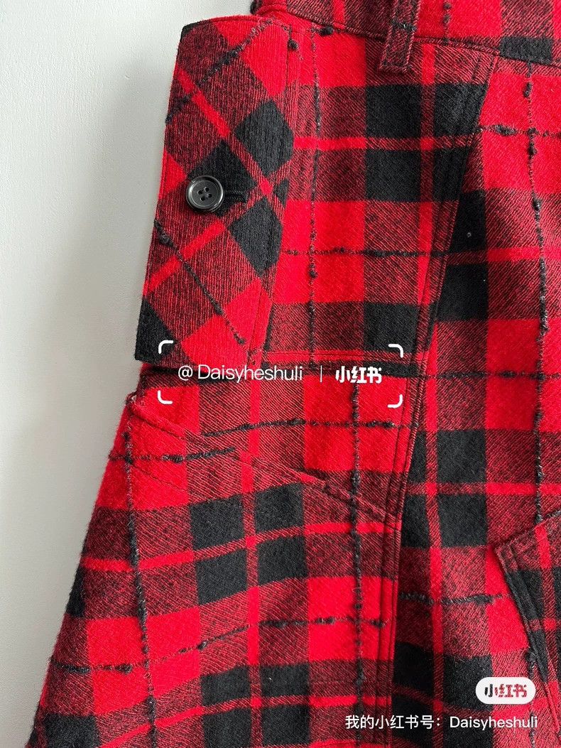 Comme des Garcons Comme Des Garcons Plaid Wool Irregular Skirt Size 24" / US 00 / IT 34 - 3 Thumbnail