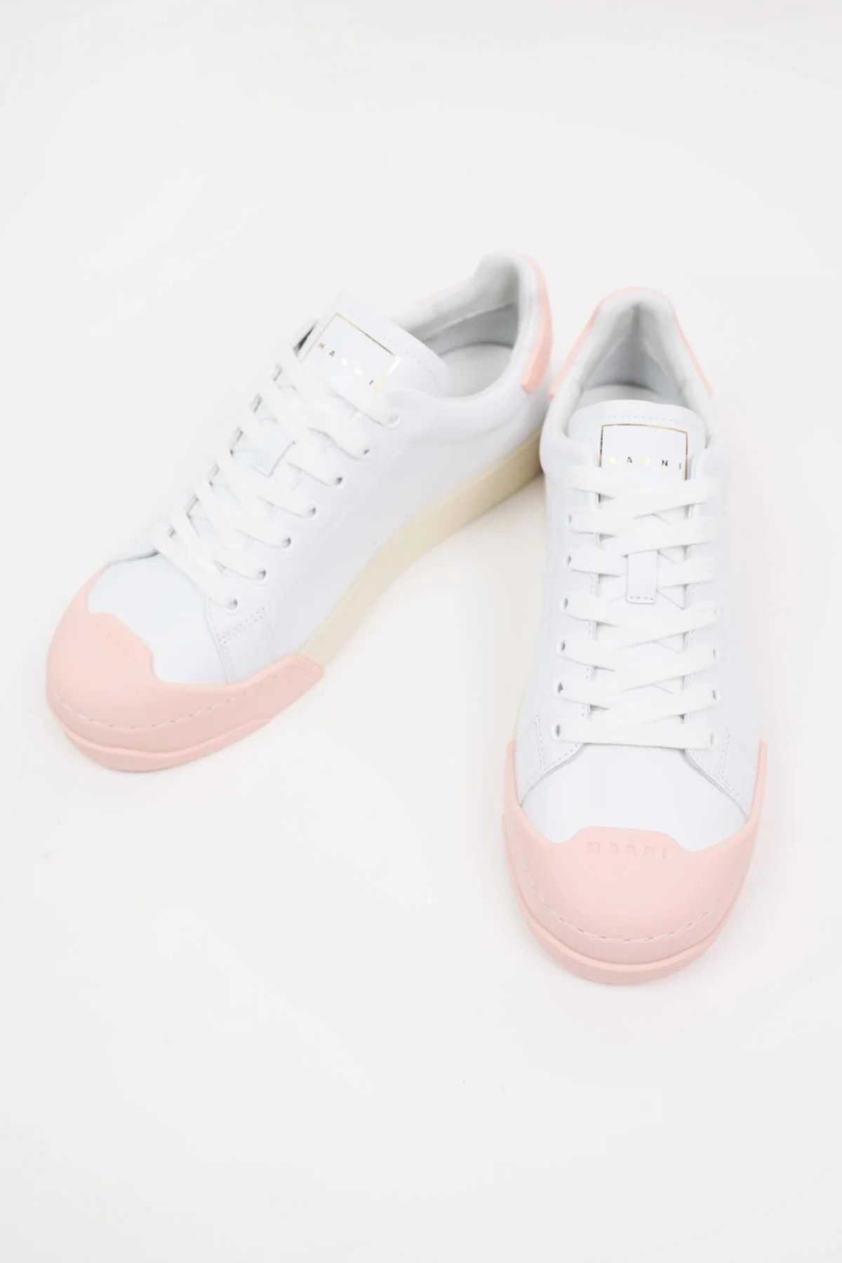 Marni o1y0225 Low-Top Sneakers in White/Pink Size US 10 / EU 43 - 2 Thumbnail