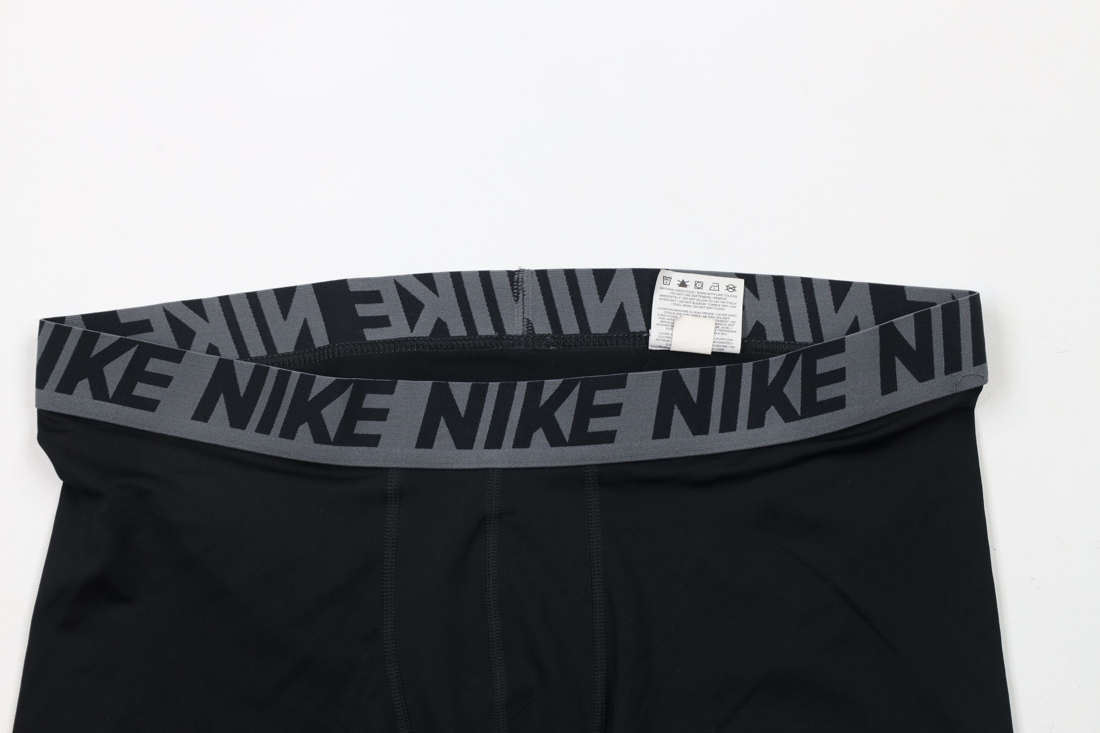 Nike × Vintage Nike Spandex Training Gym Running Half Tights Shorts Black Size US 40 / EU 56 - 2 Thumbnail