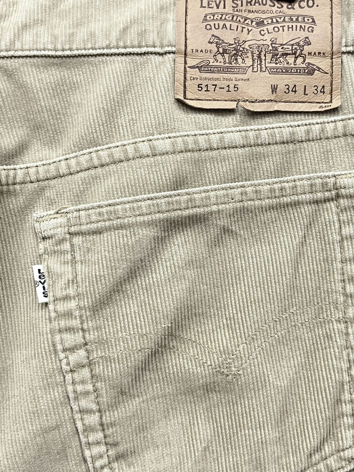 Levi's 💥VTG FLARE🔥90’s Levi’s 517 White Tab Japan Corduroy Pants Size US 32 / EU 48 - 7 Thumbnail
