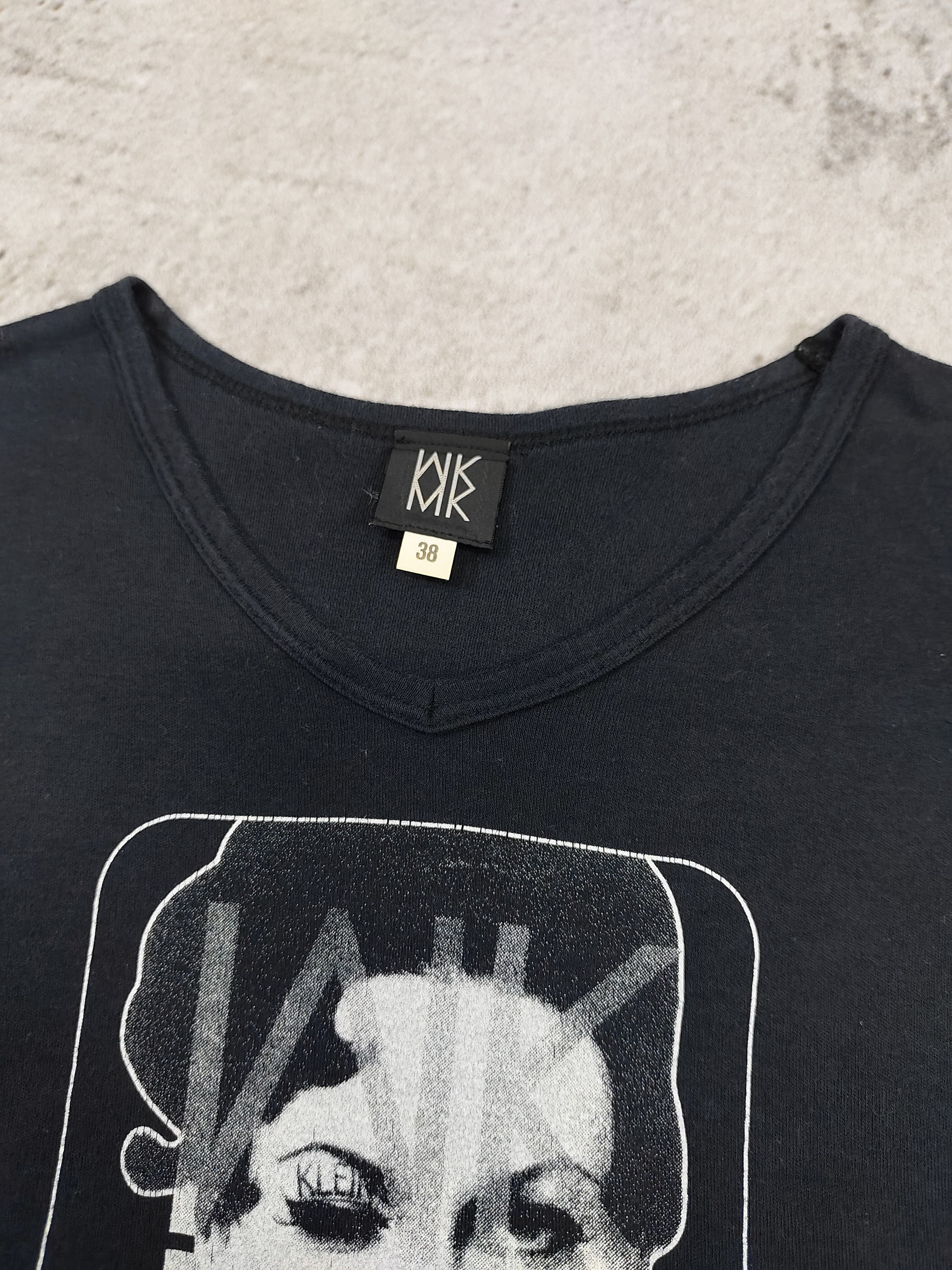 Michel Klein 00s Michel Klein-Y2K Aesthetic Graphic Face Minimalist Tee Size S / US 4 / IT 40 - 7 Thumbnail