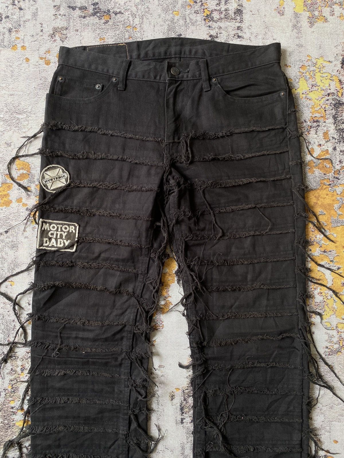 Hysteric Glamour 90’s Hysteric Glamour Black Crust Hagi Patches Denim Size US 32 / EU 48 - 4 Thumbnail