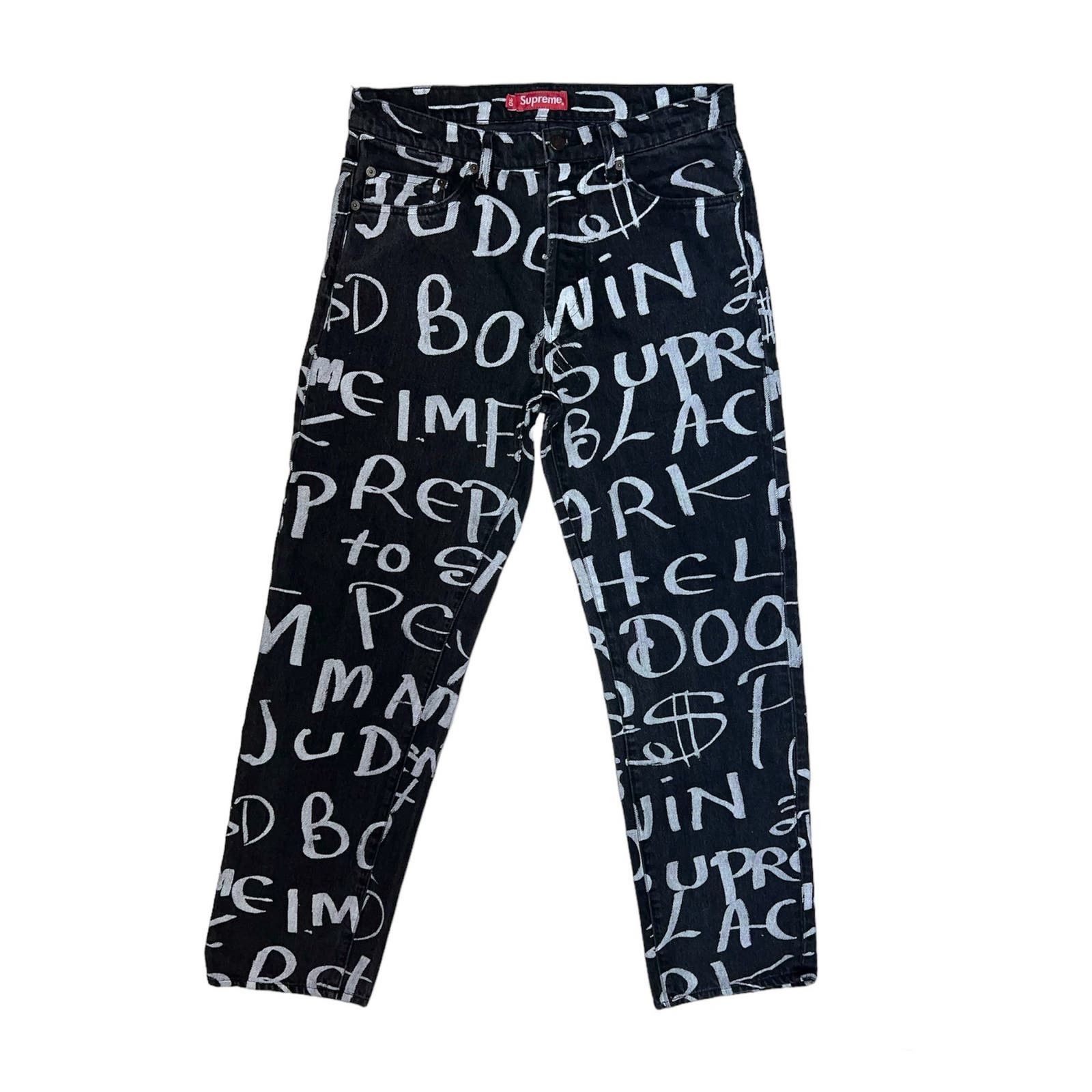 image of Supreme Ark Denim Regular Jeans in Black, Men's (Size 30)