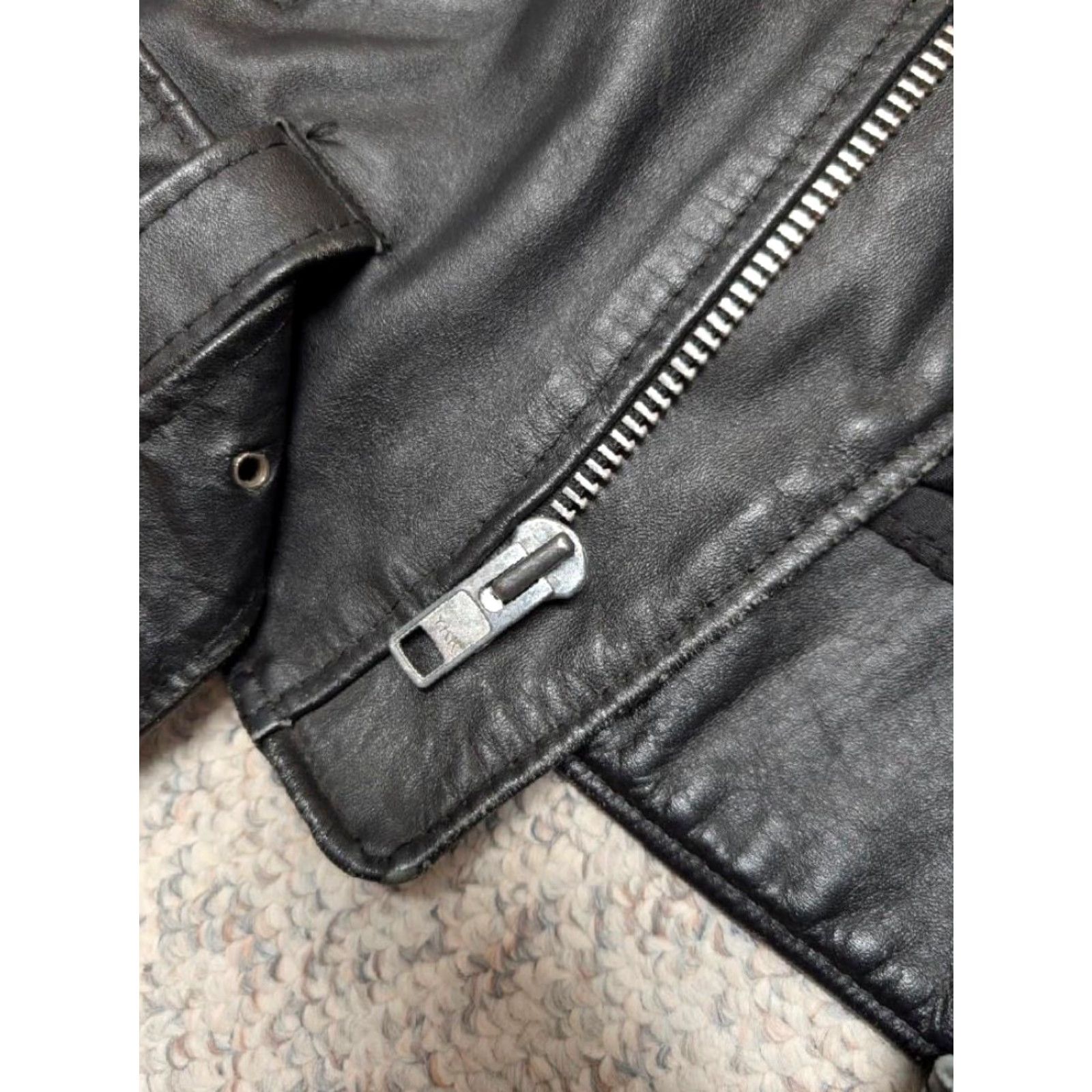 Vintage VINTAGE Dallas Leathers Biker Jacket Motorcycle Jacket Leather Cowhide 38 Black Mens S USA Made 1980s Size US S / EU 44-46 / 1 - 6 Thumbnail