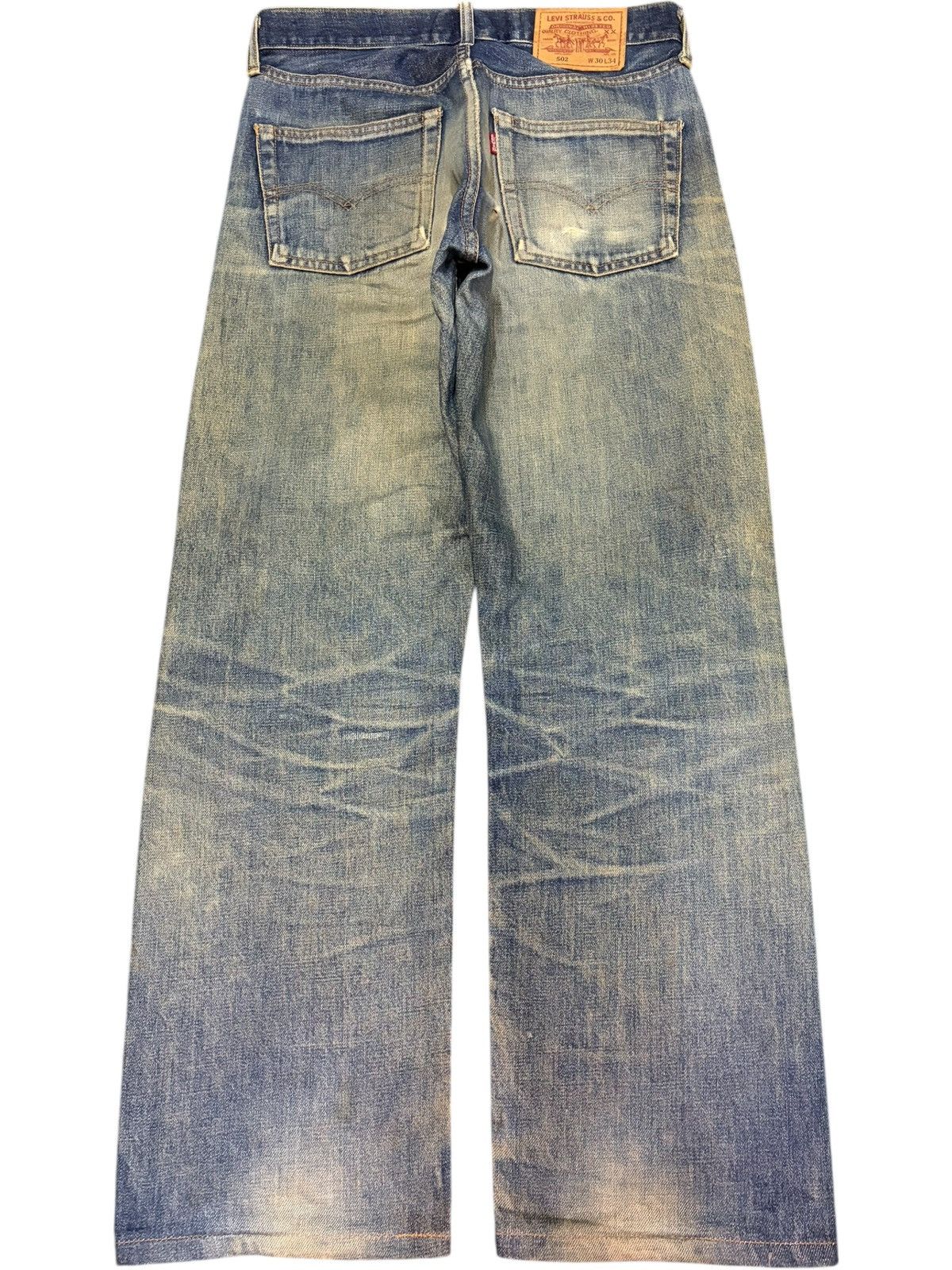 Levi's Vintage 90s Levis 502 Big E Selvedge Mud Wash Distress Jeans Size US 29 - 2 Thumbnail